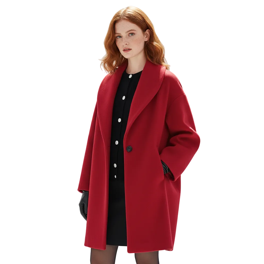 Norielle krátký kabát s kapucí oversize černý