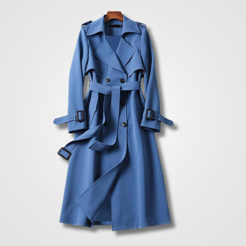 Norielle dlouhý trench coat s páskem khaki
