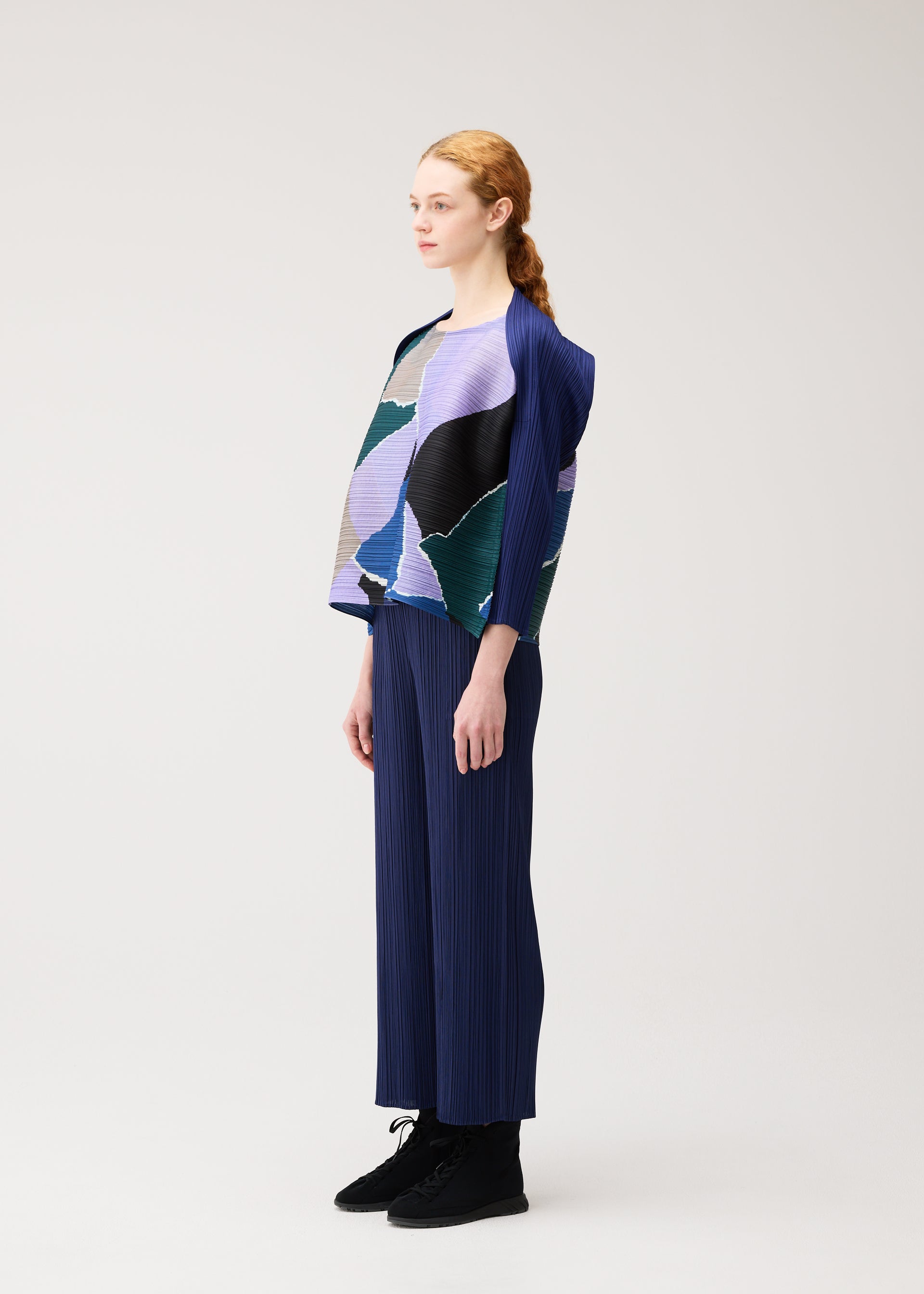 Issey Miyake SURPRISE! top oranžová lodičkový výstřih