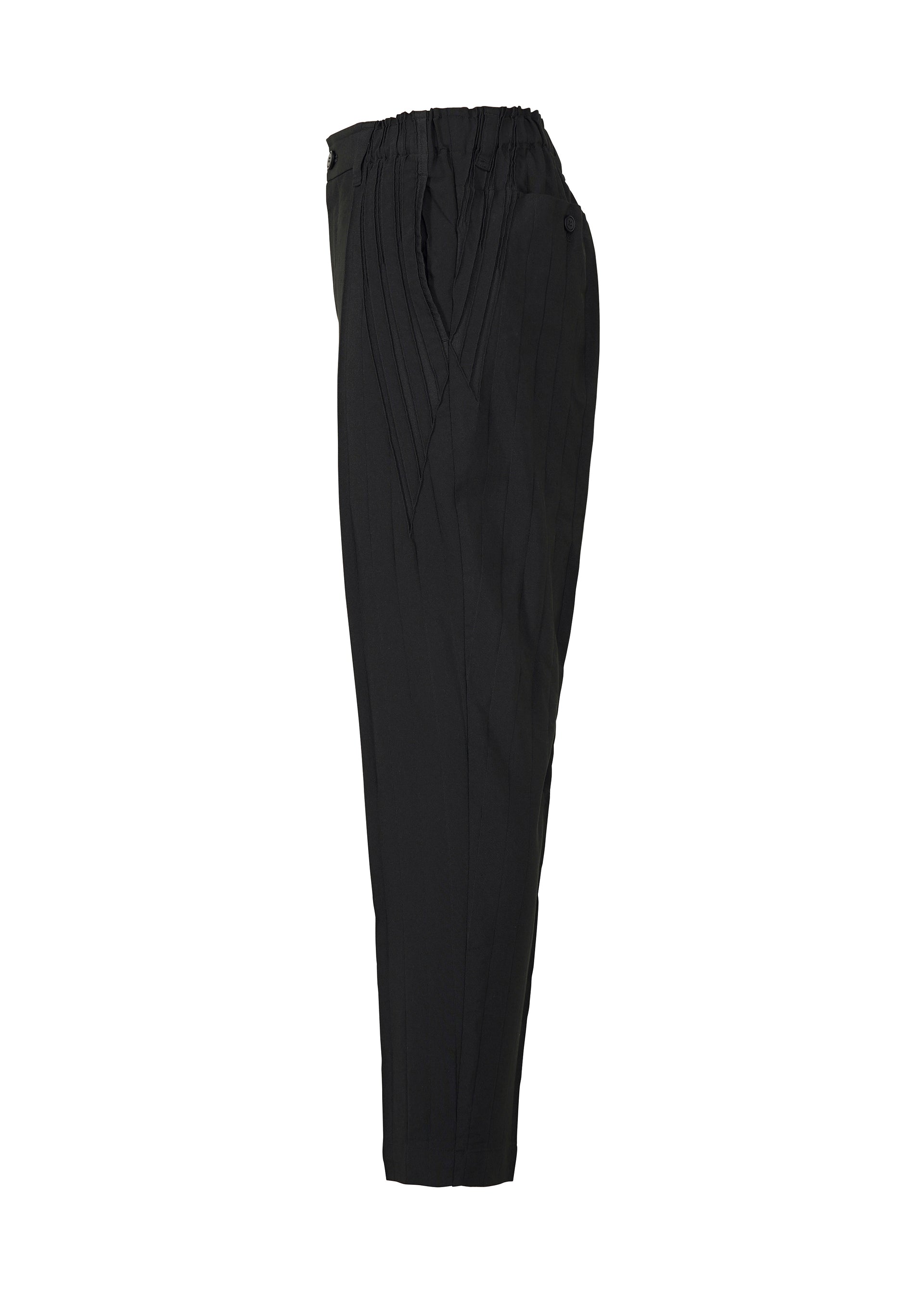 Issey Miyake Type-I 007 kalhoty Black pruhované