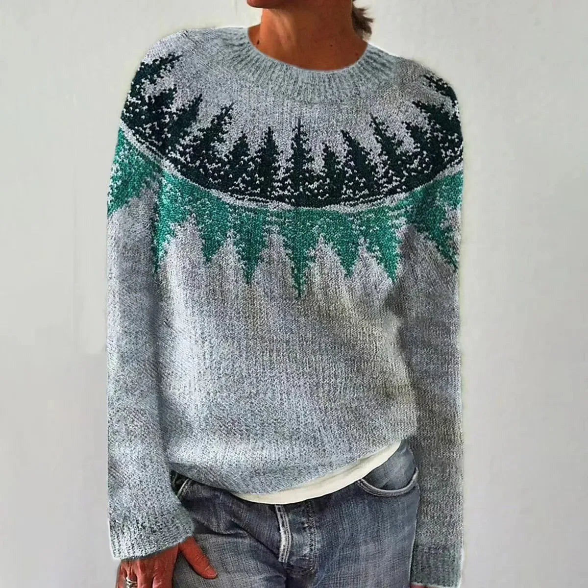 Norielle Fair Isle pletený svetr žlutá lodičkový výstřih