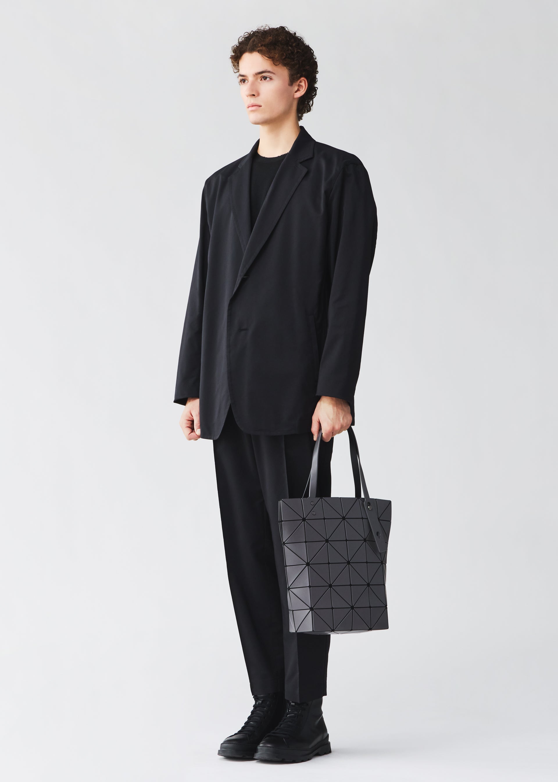 Bao Bao Issey Miyake Blocky tote světle šedá mat