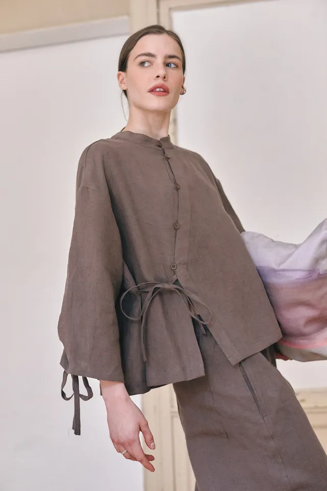 AURELIA & ZWEI FRAUEN Tokyo Linen lněná košile volná