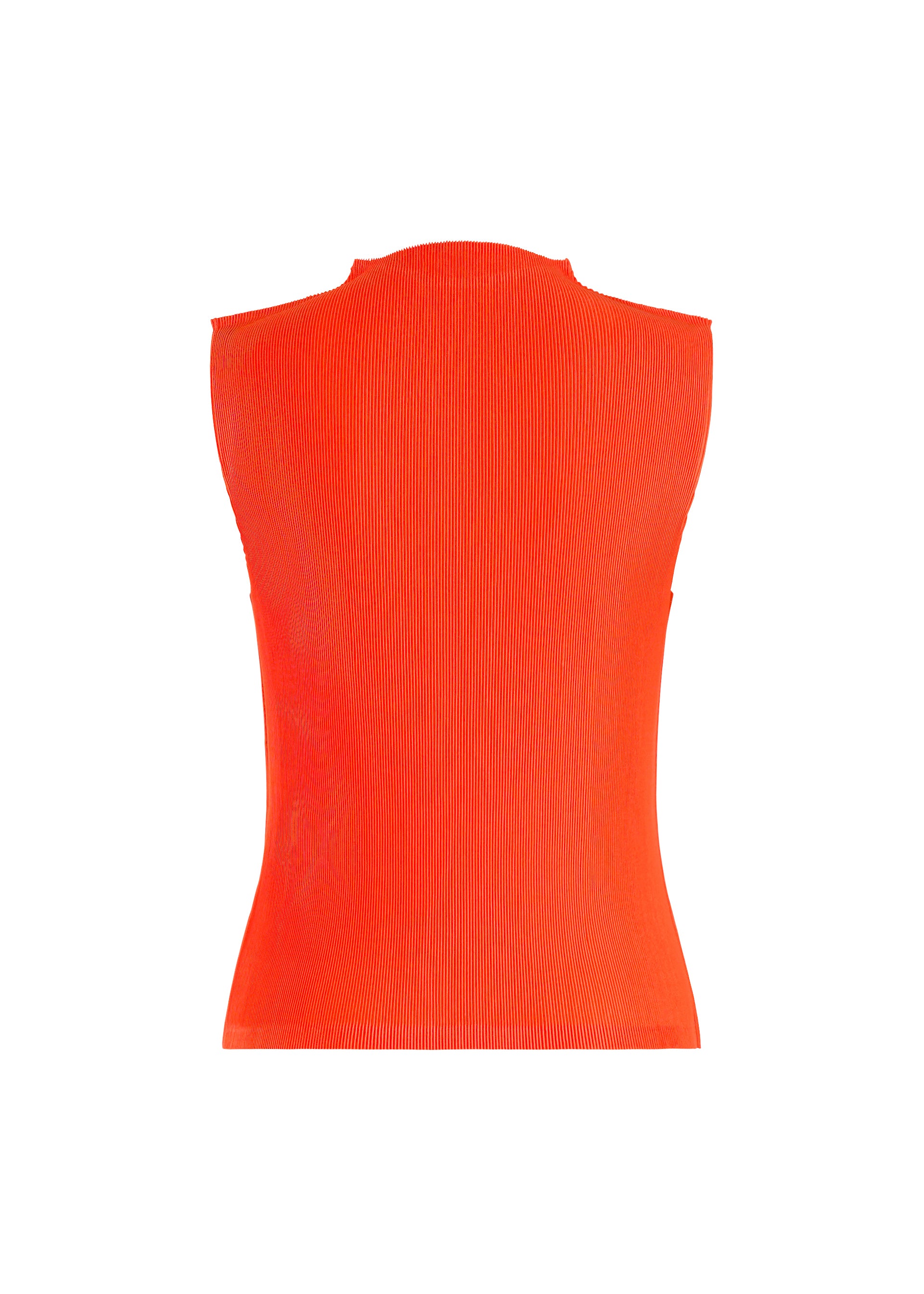 Issey Miyake Mist September plisovaný top bez rukávů oranžový