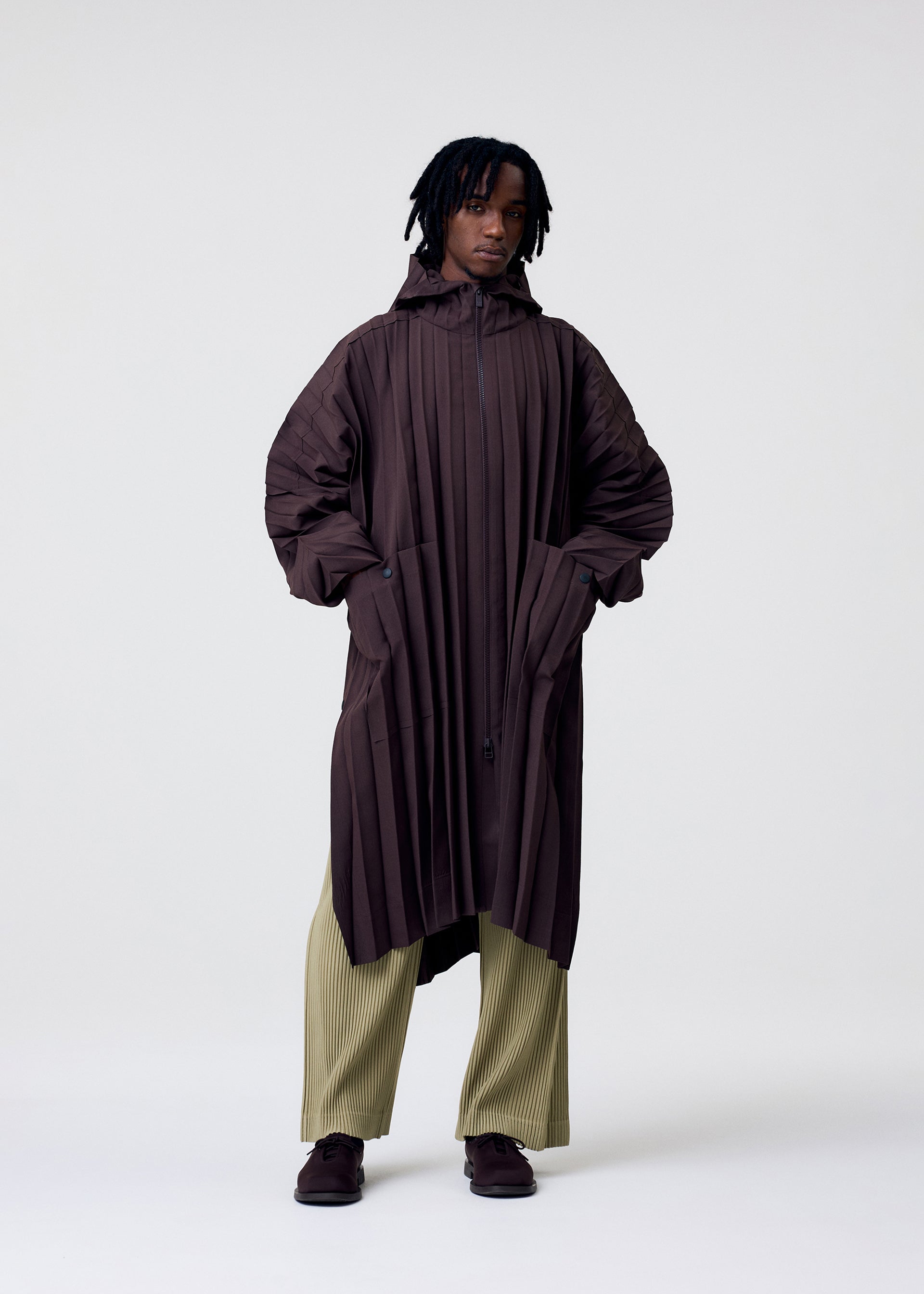 Issey Miyake Edge HP61230 kabát bílozelený vel. 1