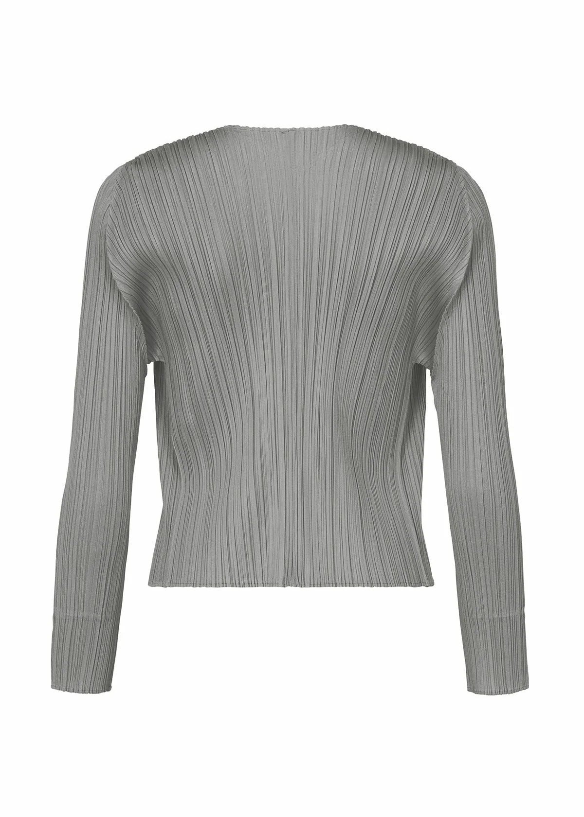 Issey Miyake Basics kardigan světle šedý plisovaný