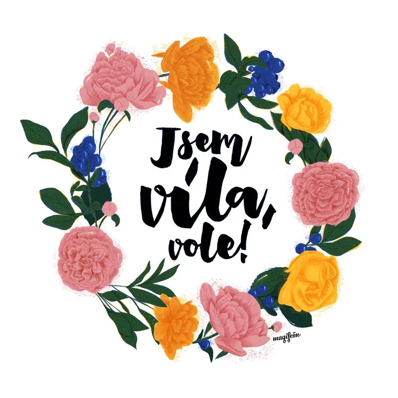 Magifešn Jsem víla vole tričko zahradní biobavlna