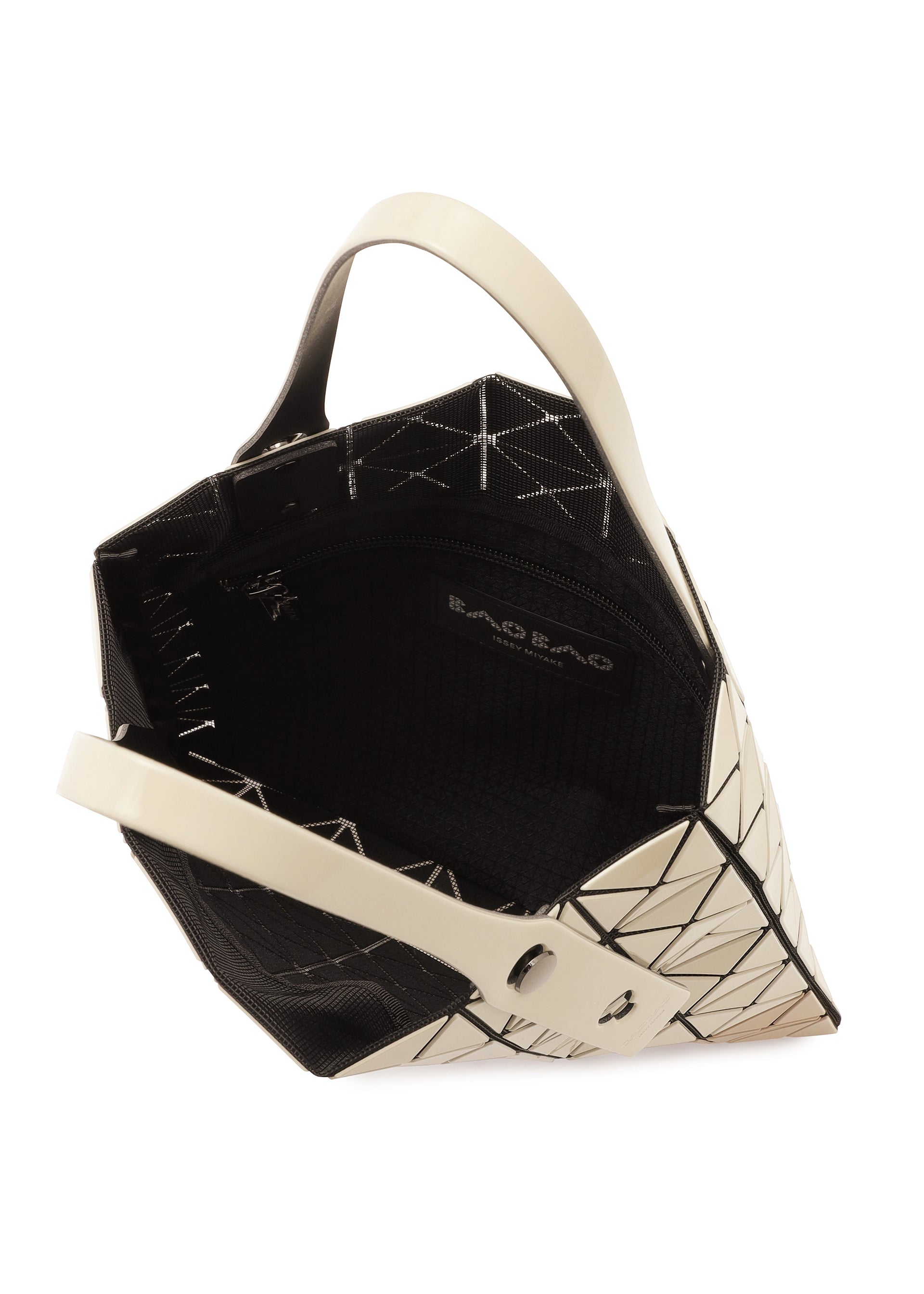 Issey Miyake Prism Bi-Color tote šedá černá kabelka