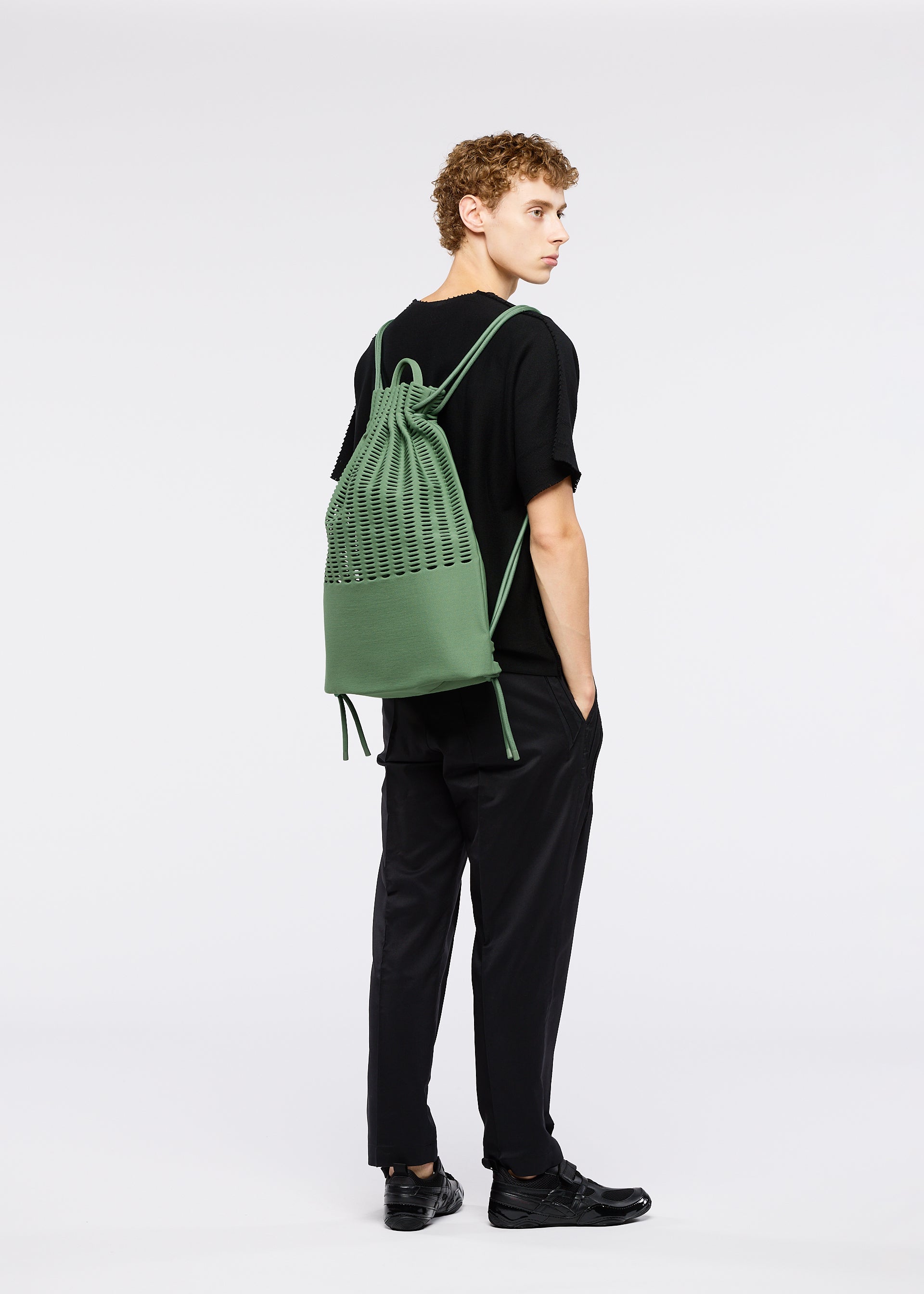 Issey Miyake Mokko Knapsack batoh Sky Gray pletený