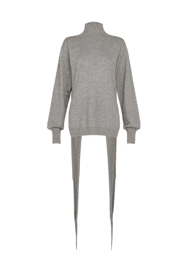 Issey Miyake Silk Cashmere dámský rolák Light Gray