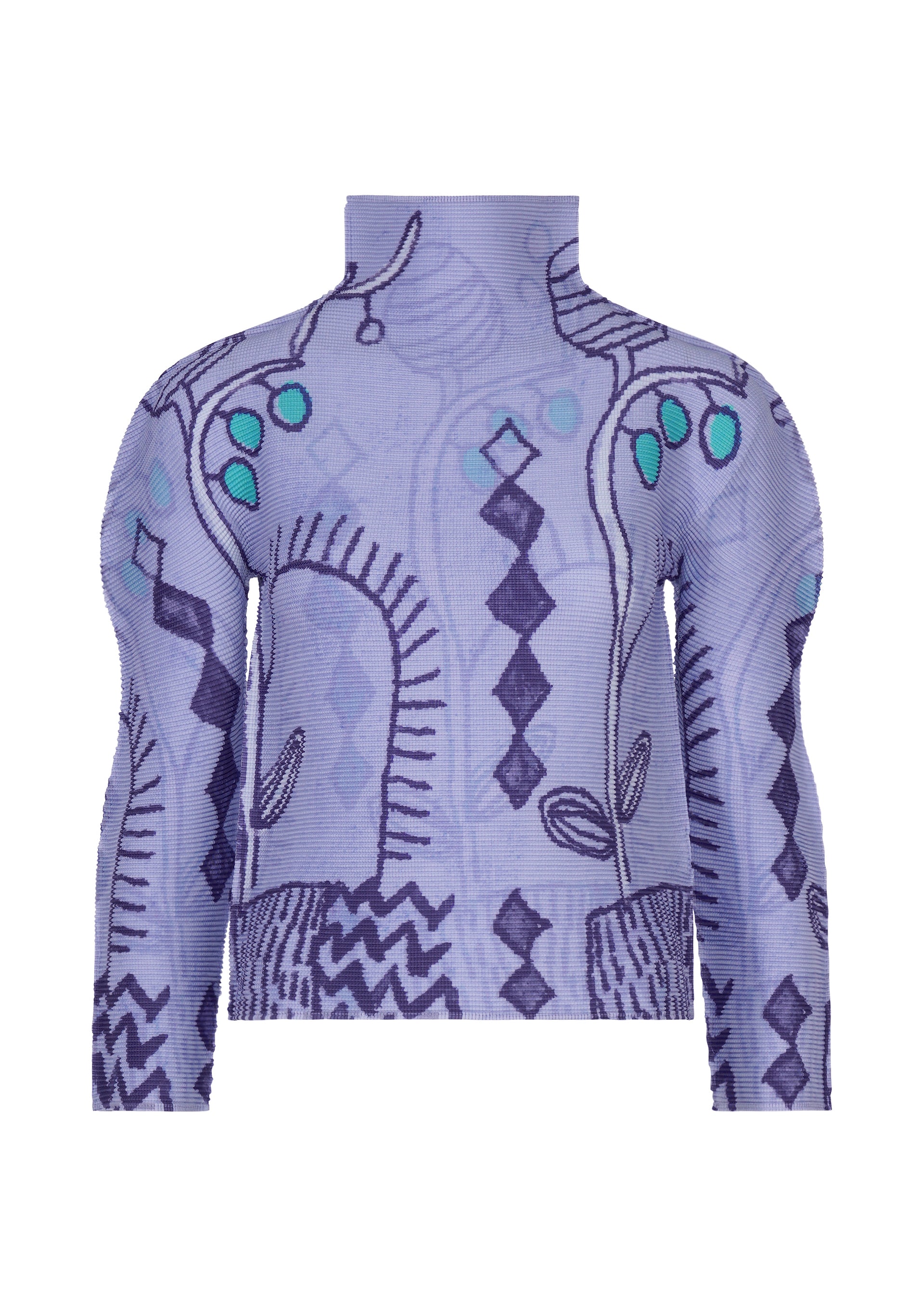 Issey Miyake PLANT top gray-hued plisovaný