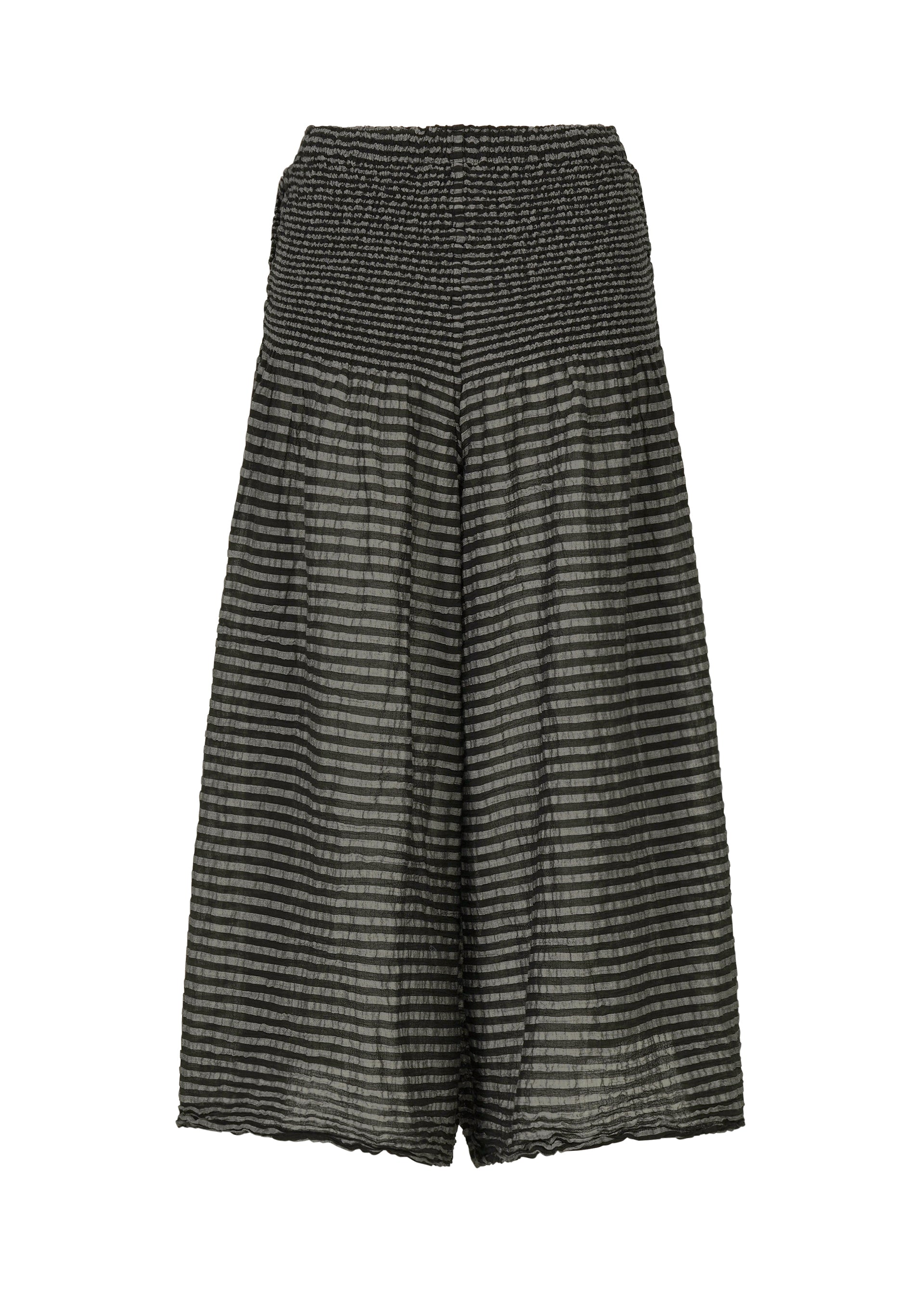 Issey Miyake Stripe Cauliflower široké kalhoty black-hued