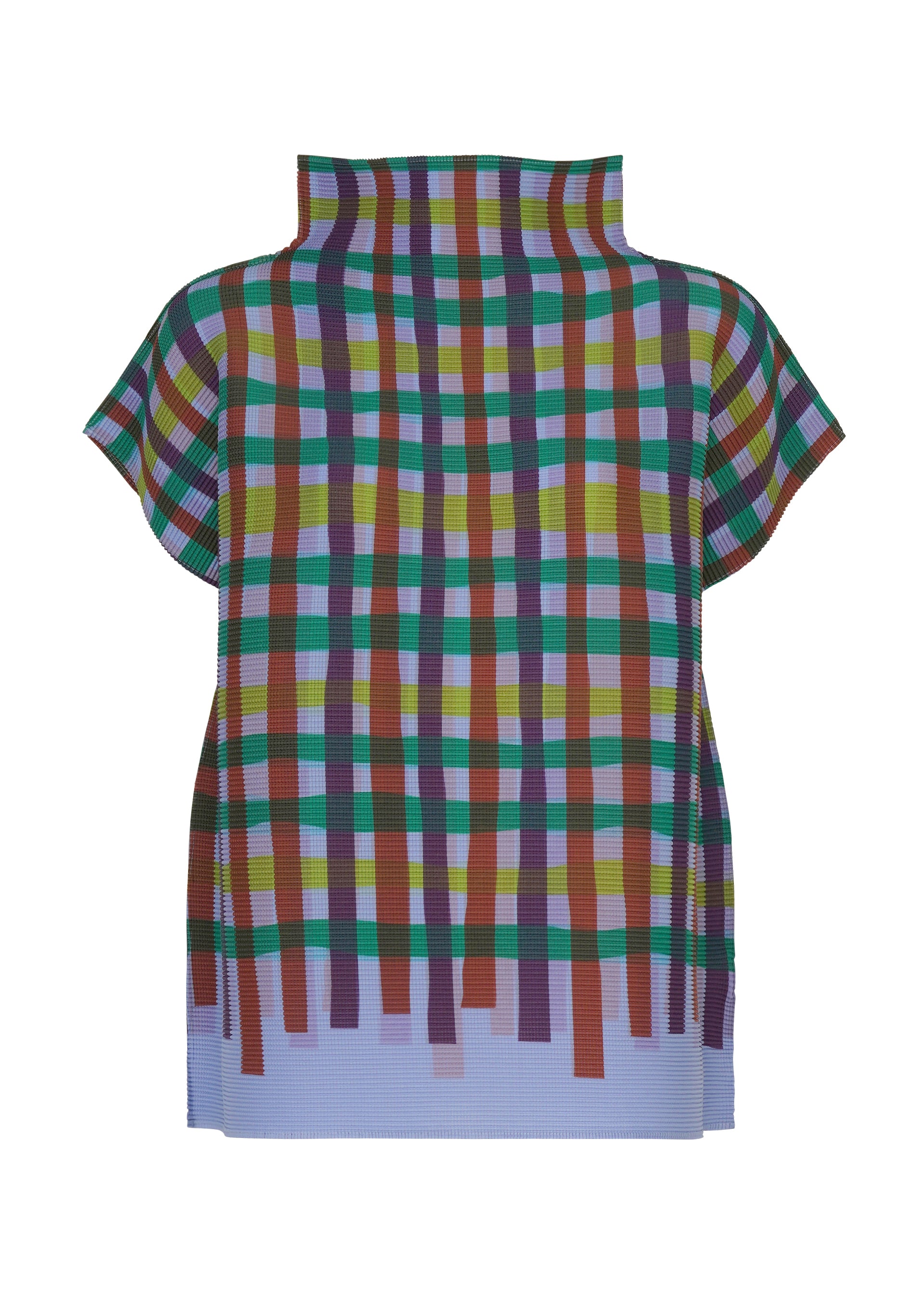 me Issey Miyake Tape Check top PINK-HUED košík