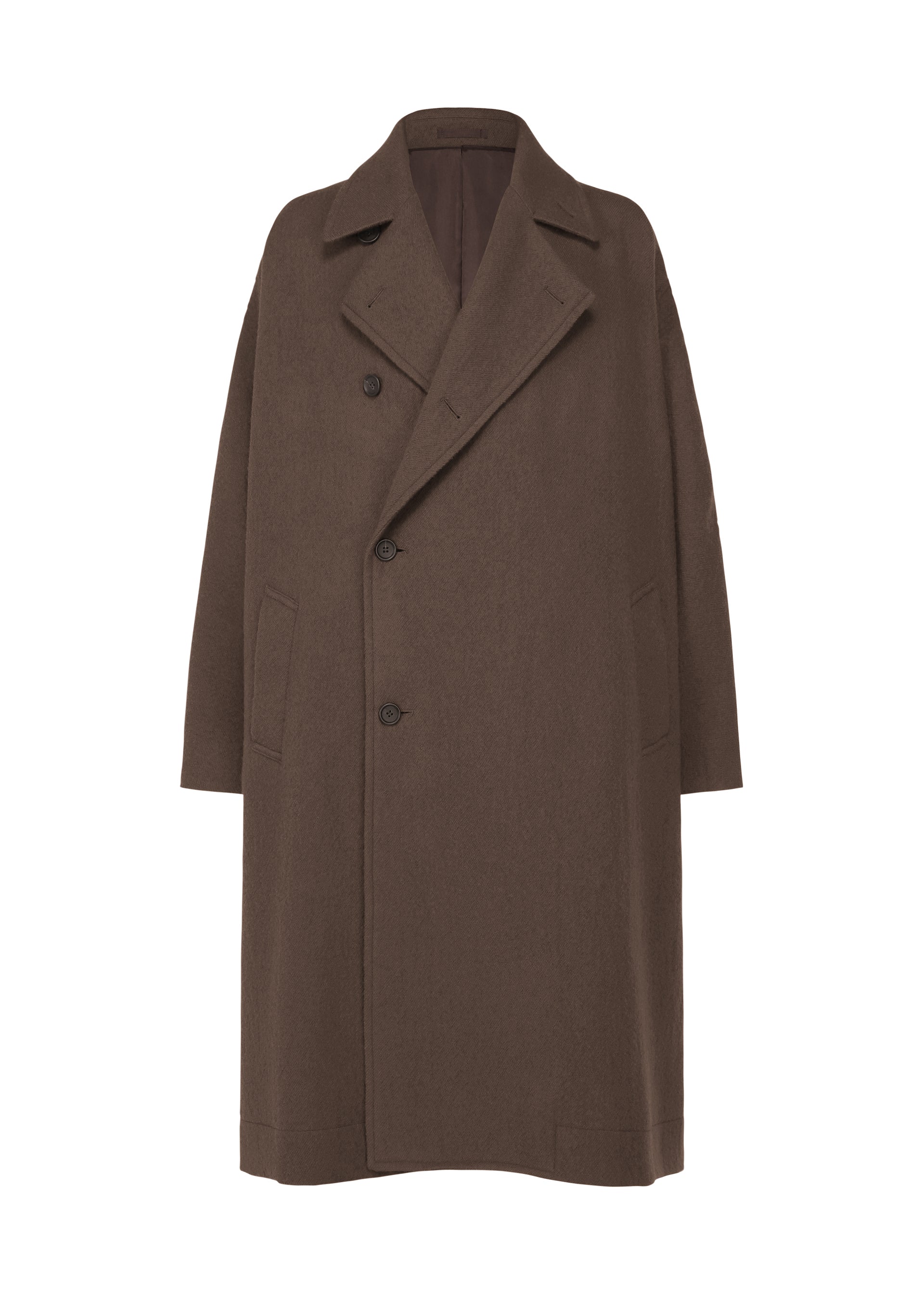 Issey Miyake IM Men Fuller Wool vlněný kabát černý