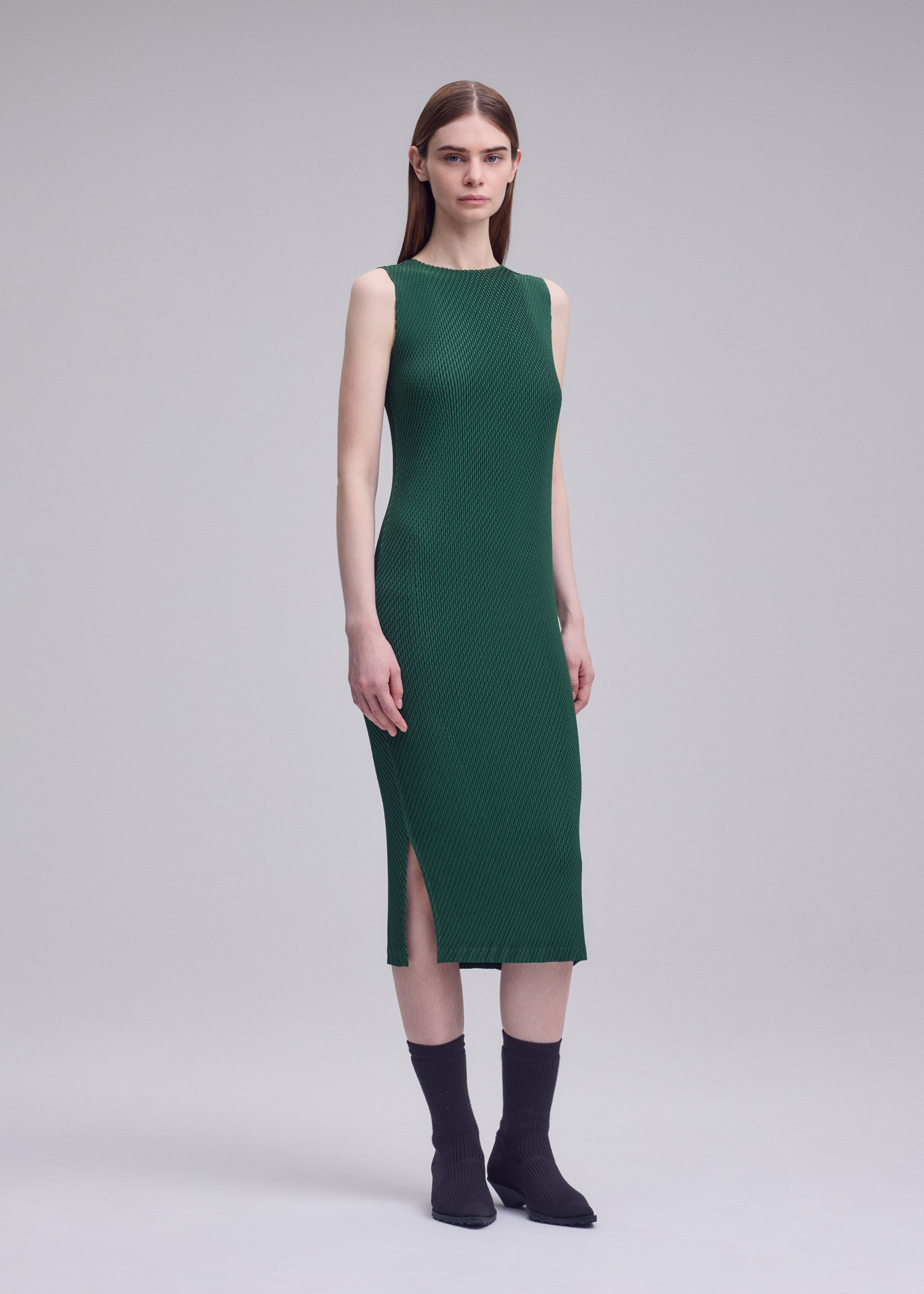 Issey Miyake Rhombus Pleats IM63FH148 šaty černá plisované