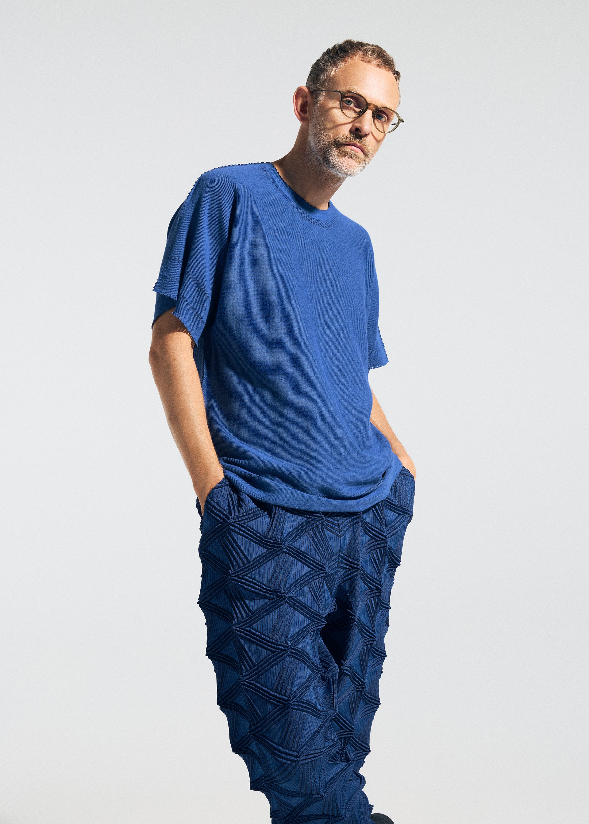 Issey Miyake TYPE-A 001-4 top béžový pletený