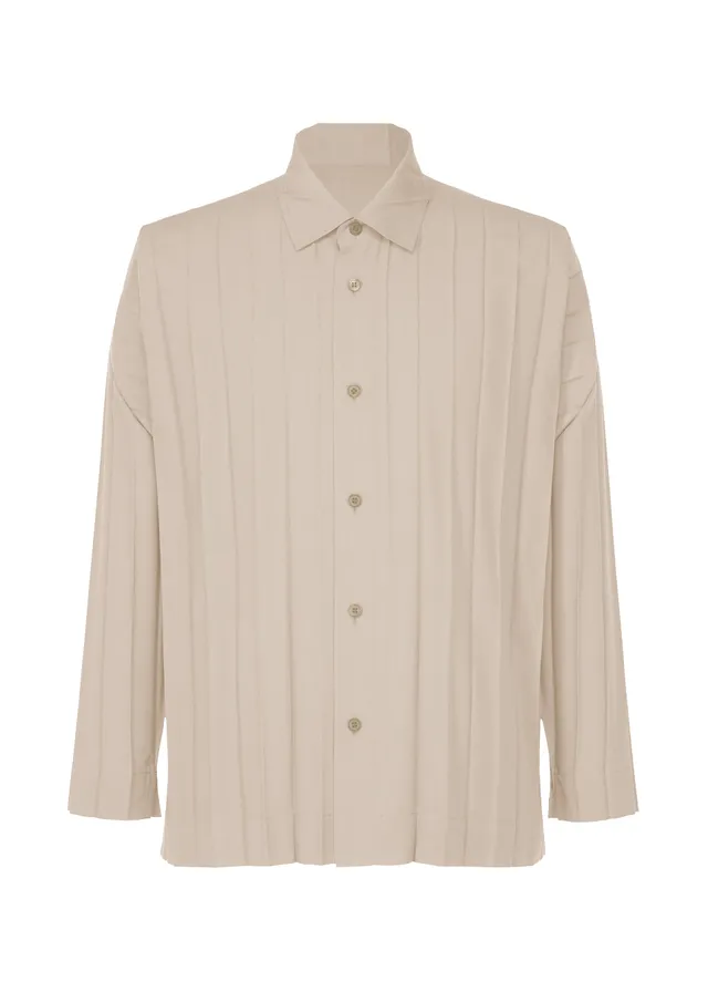 Issey Miyake Edge Shirt košile šedá plisovaná