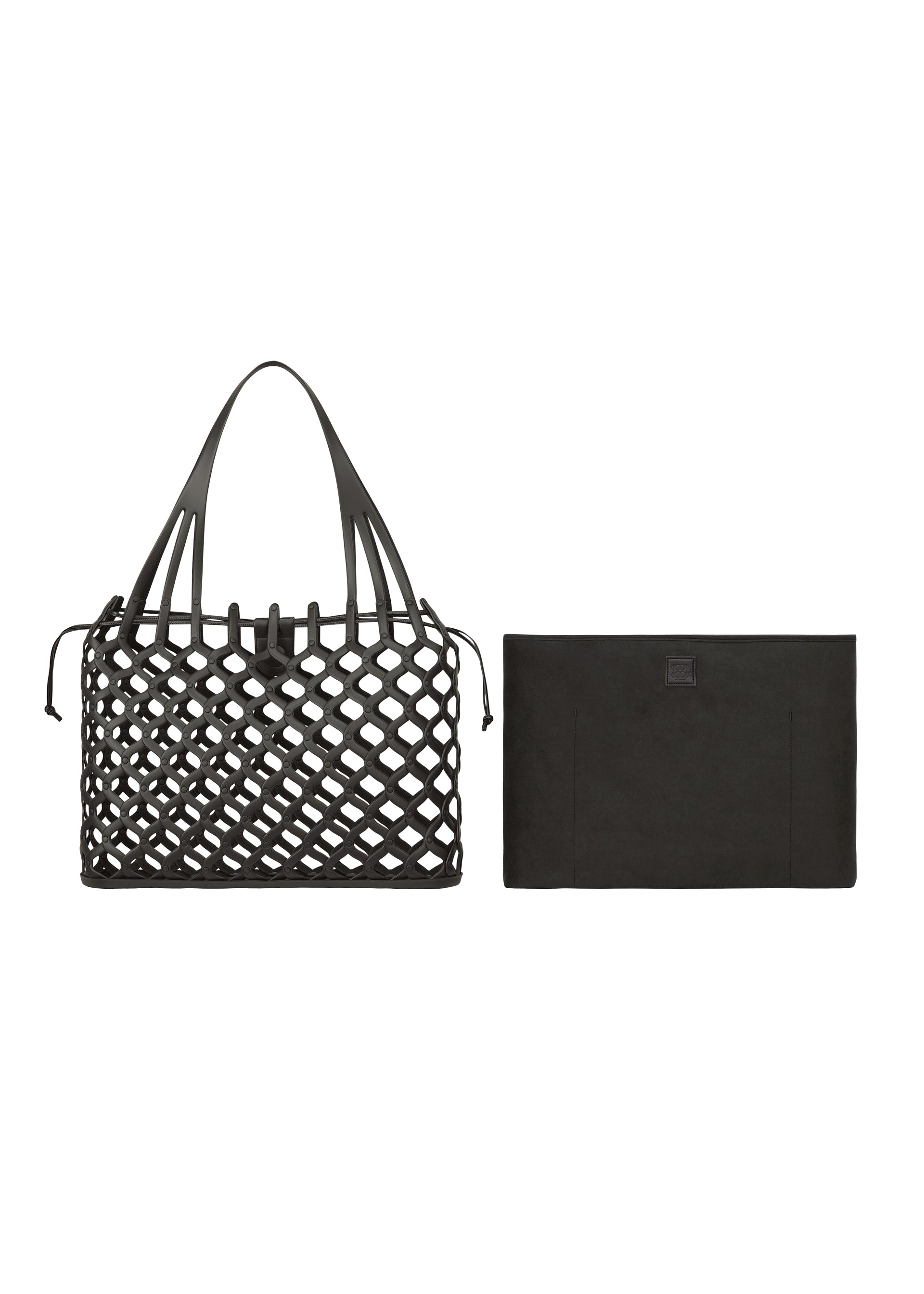 Good Goods Issey Miyake Amime kabelka černá síťovina