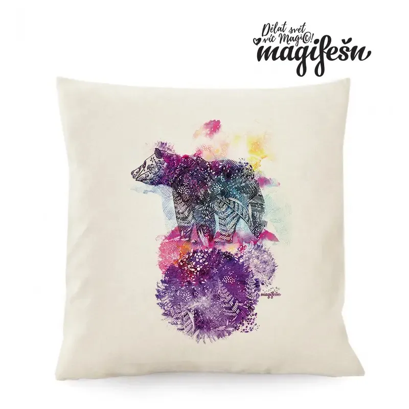 Magifešn Grizzly Warm povlak na polštář 50x50 bavlna