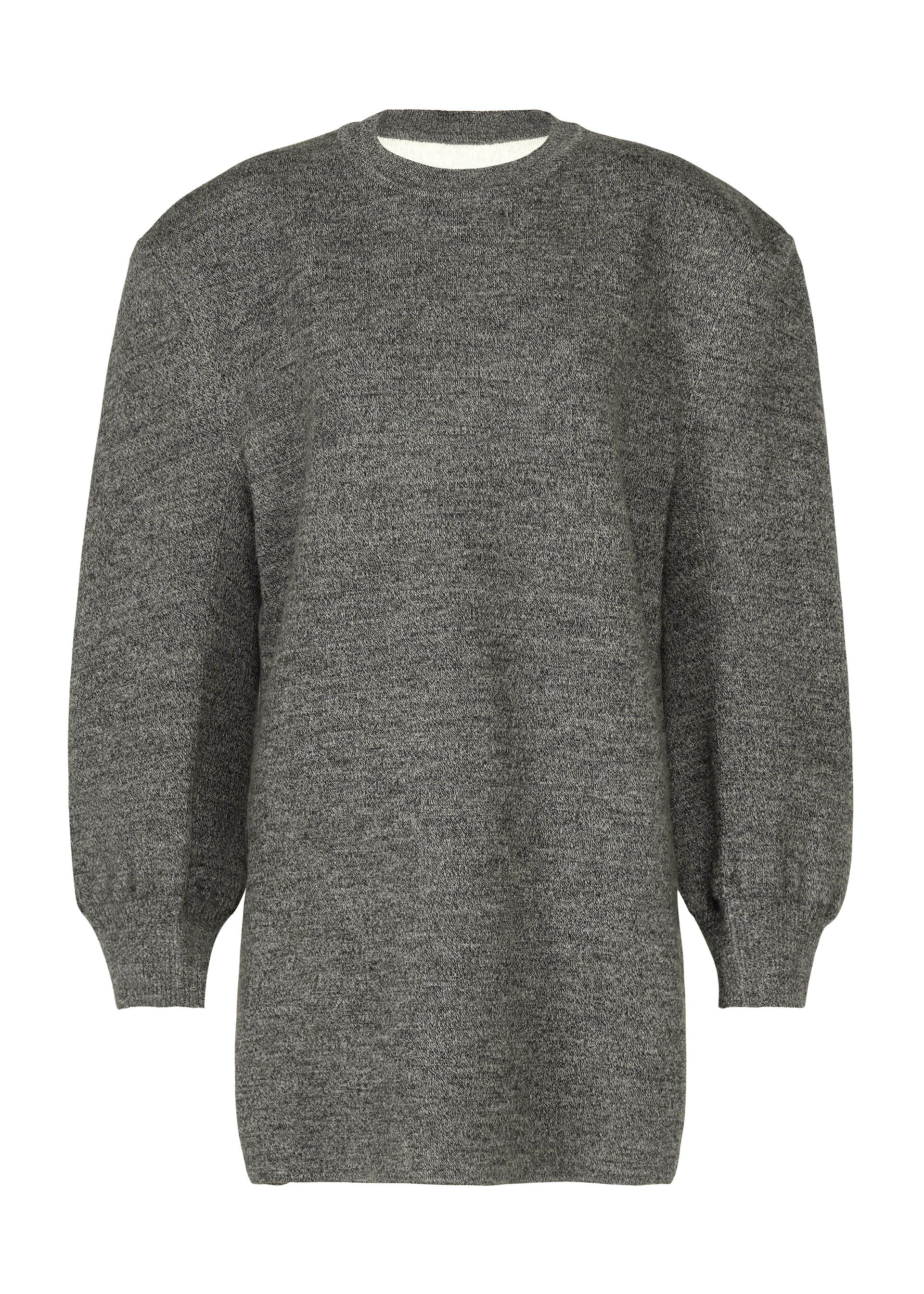 Issey Miyake Handsome Knit šaty off-white vlněné mini