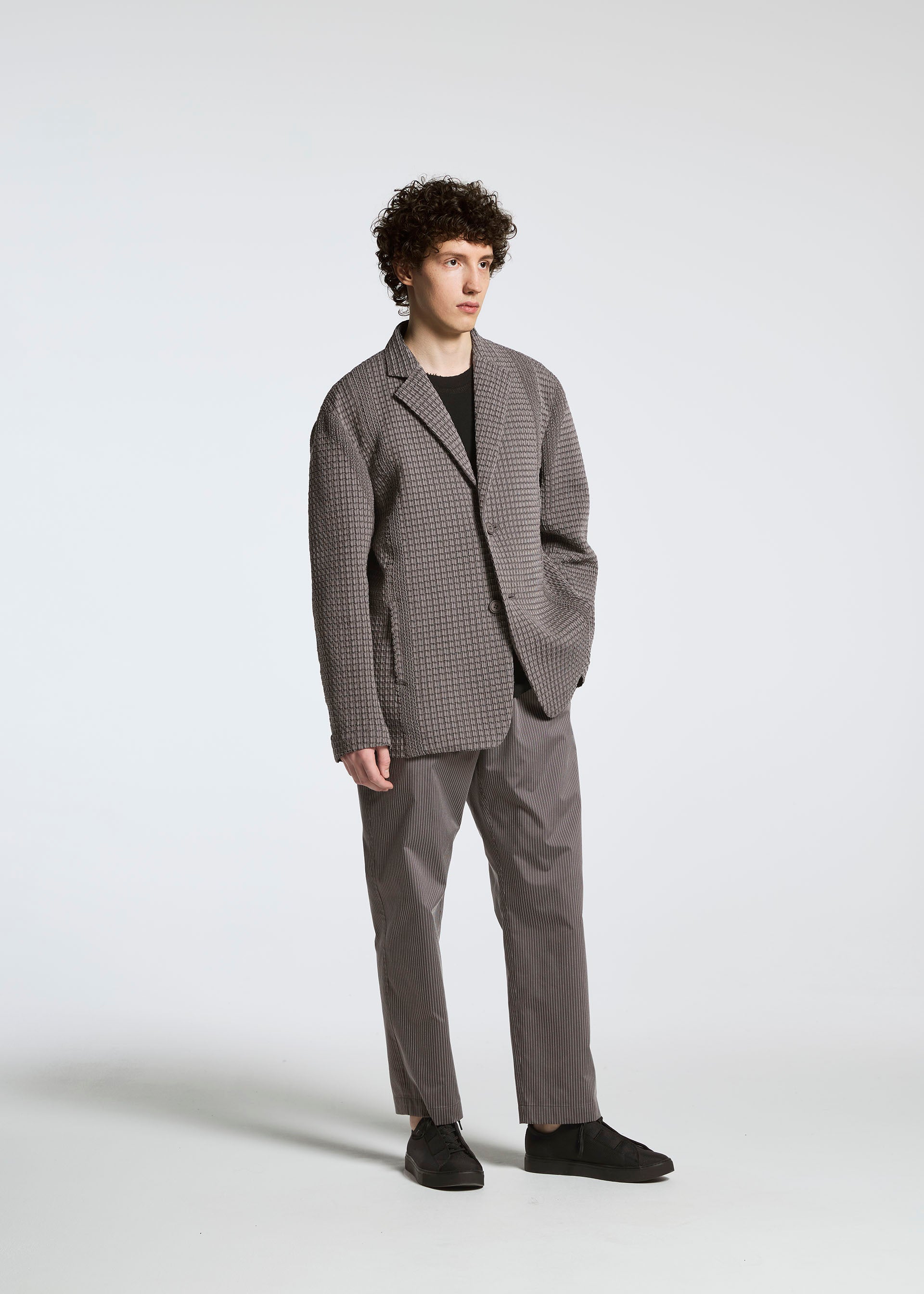 Issey Miyake Type-S 003 kalhoty hnědošedá vel. 2 strečové