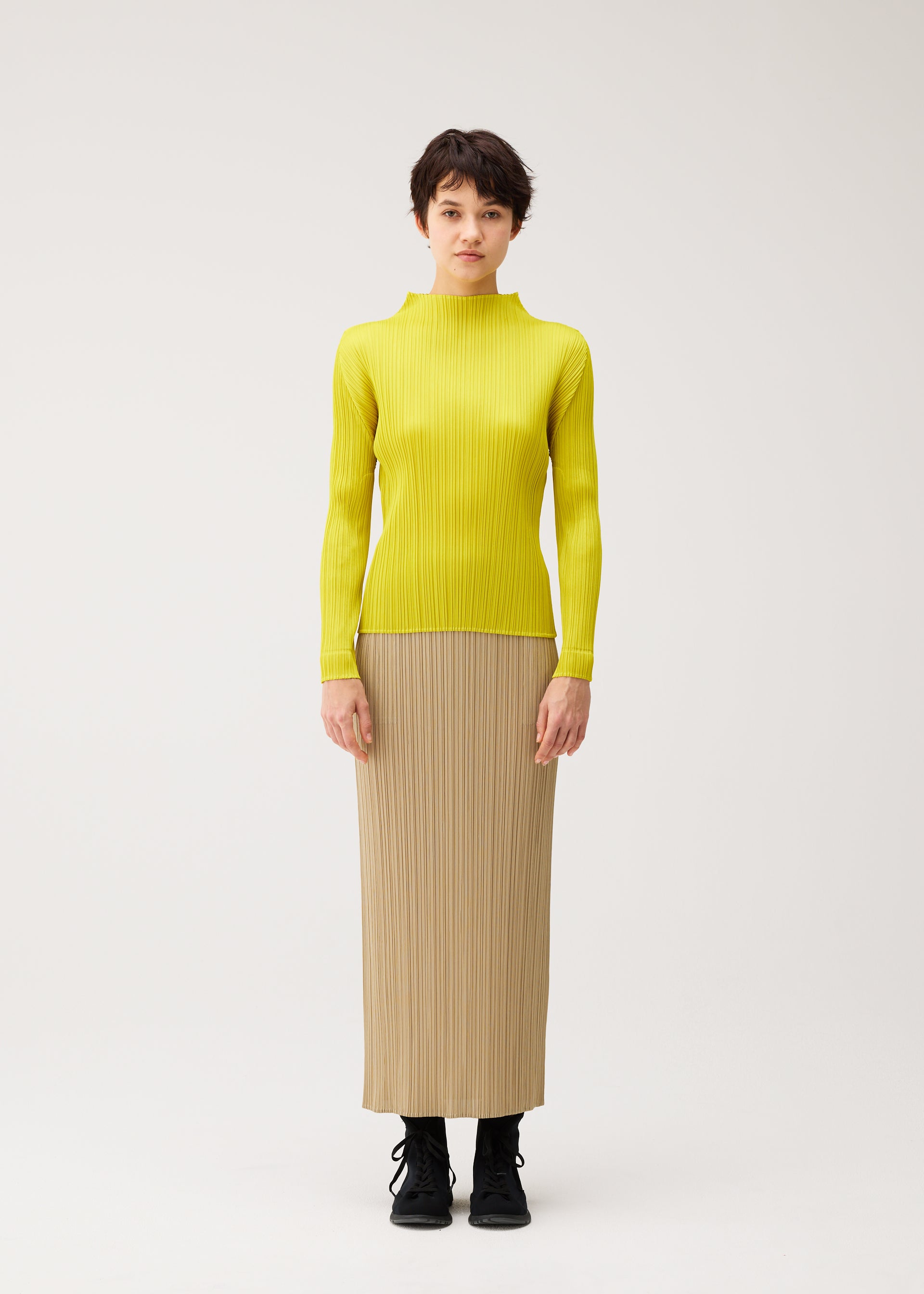 Pleats Please Monthly Colors October sukně béžová