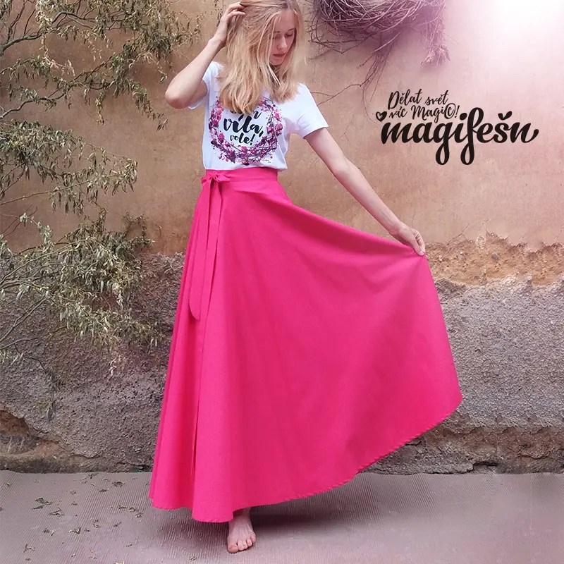 Magifešn Bell zavinovací sukně magenta