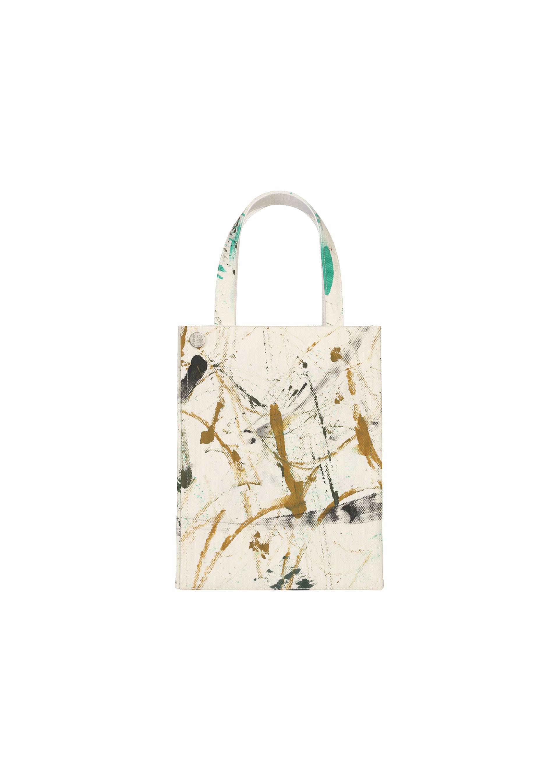 Issey Miyake Good Printer’s Bag Ginza tote taška light green s potiskem