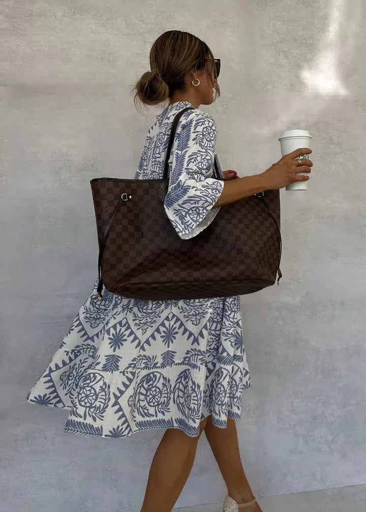 Norielle boho midi šaty vzorované bílé