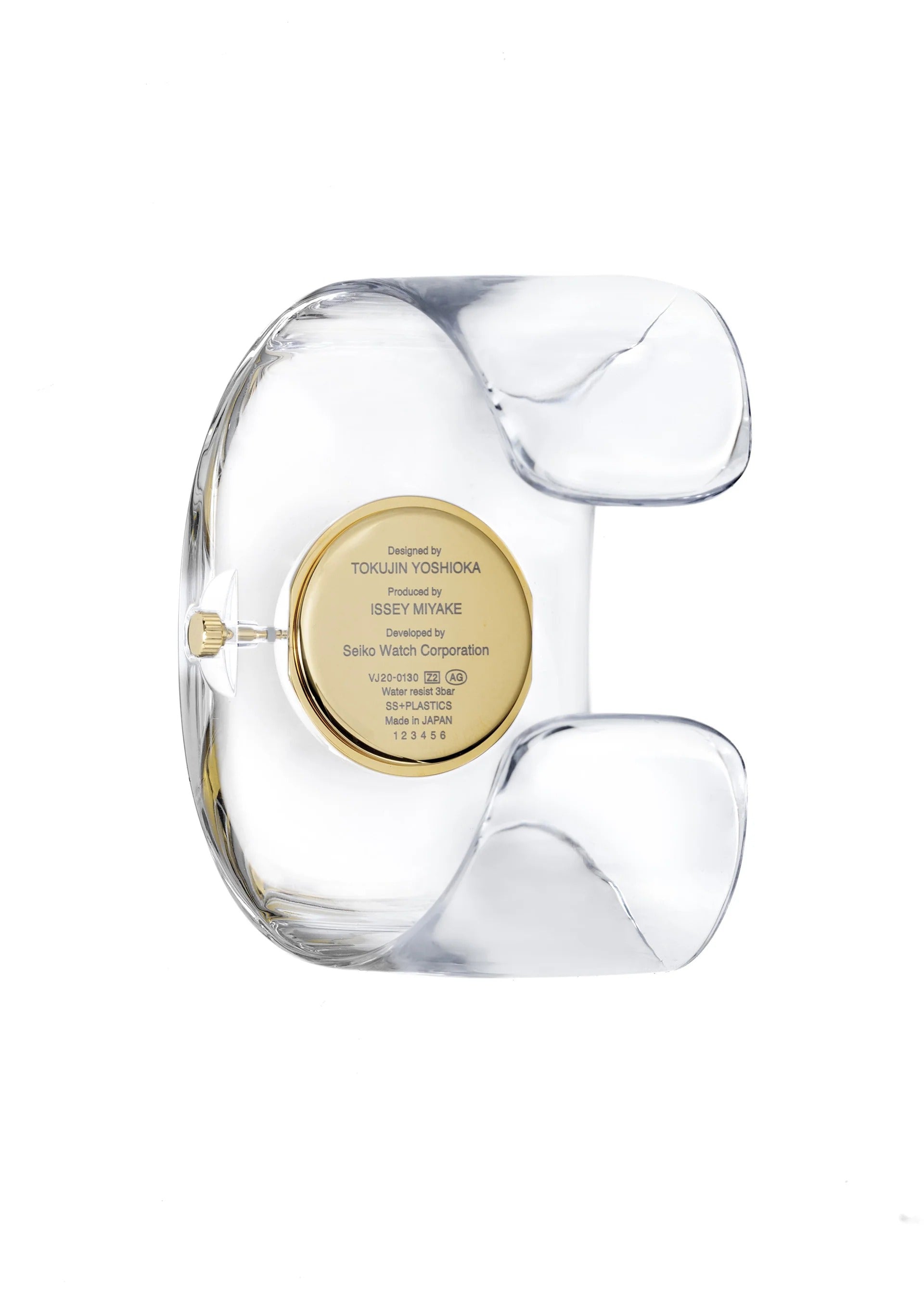 Issey Miyake O-Bold náramkové hodinky clear gold