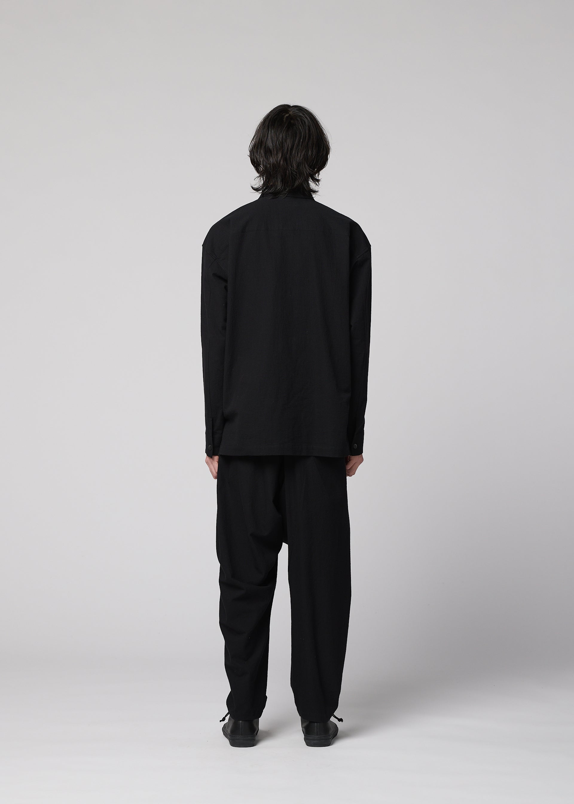 Issey Miyake Cotton Yak košile šedá vlněná