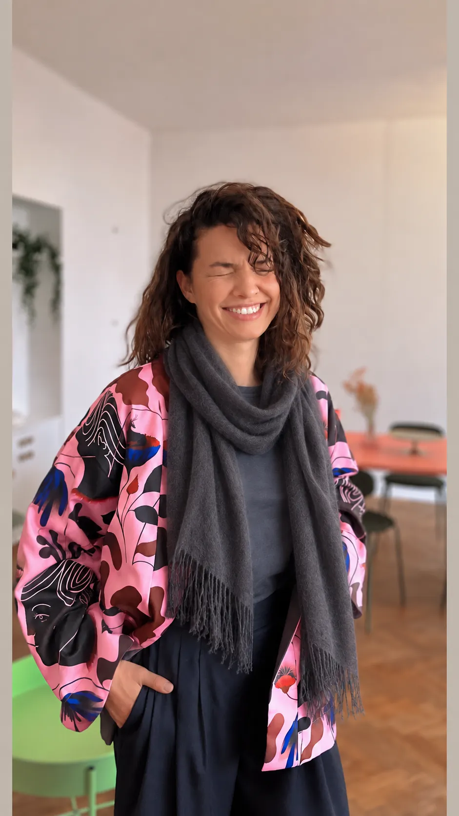 Aurelia & Zwei Frauen Nubia kimono marsala