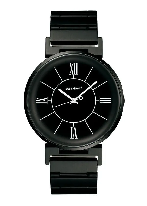 Issey Miyake U hodinky černé skleněný ciferník