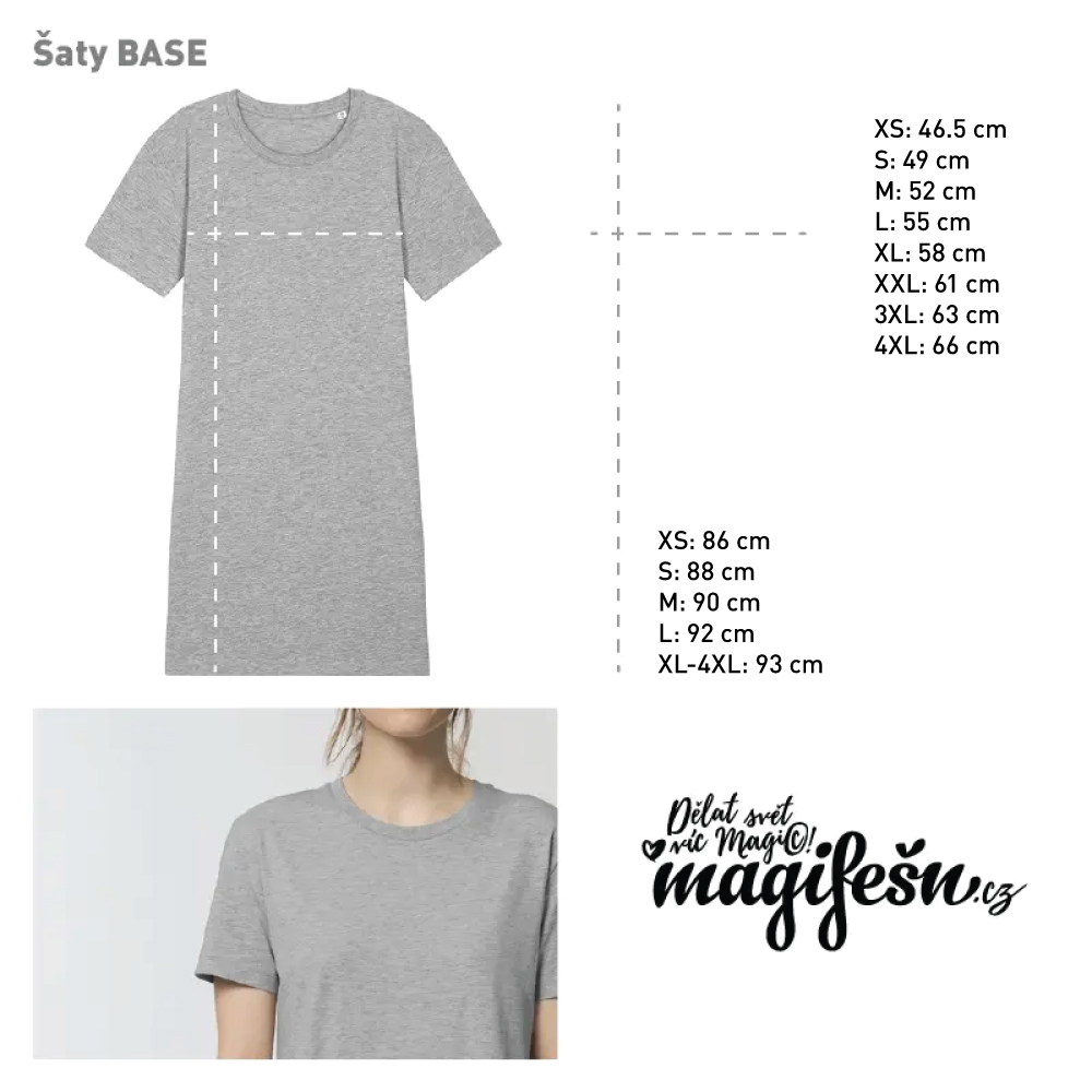 Magifešn Base šaty Jsem víla vole letní biobavlněné