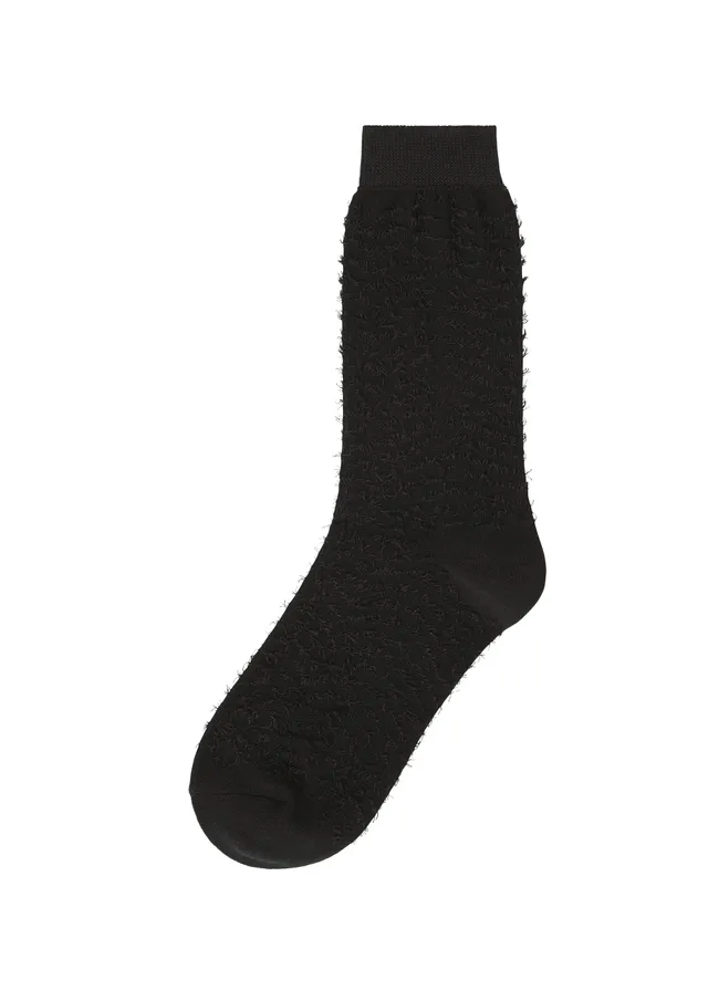 Issey Miyake IM Men Shaggy Socks ponožky černé bavlněné