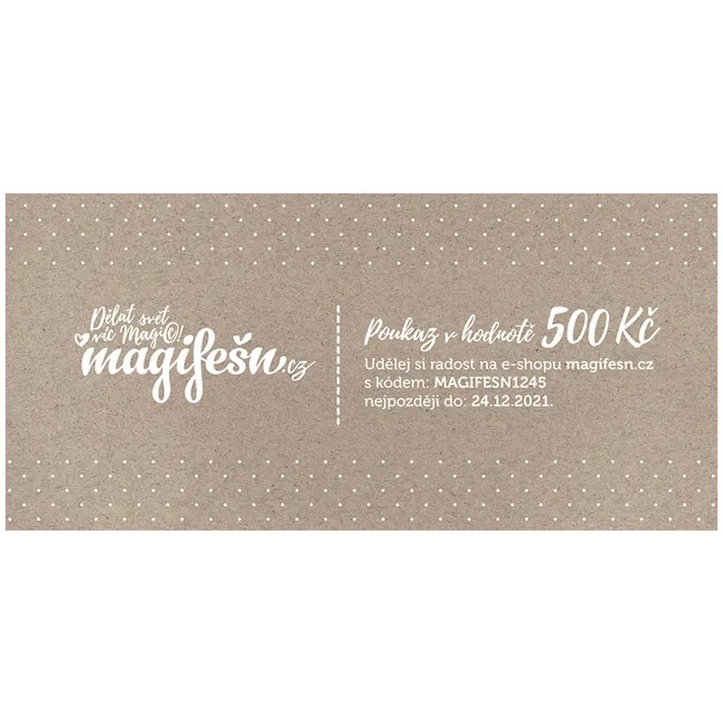 Magifešn poukaz elektronický 300 Kč dárkový e-mail