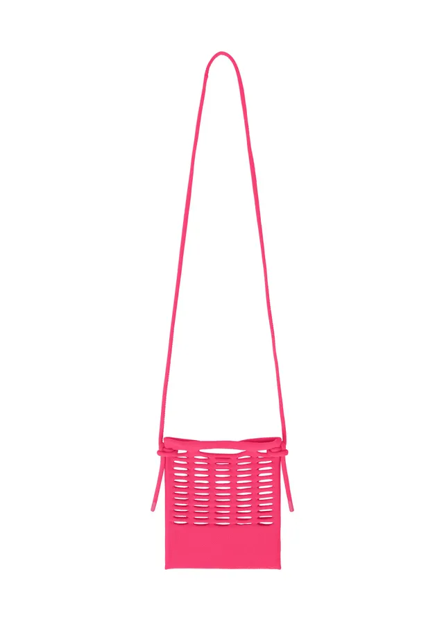 Issey Miyake Mokko S.C. mini kabelka růžová pletená