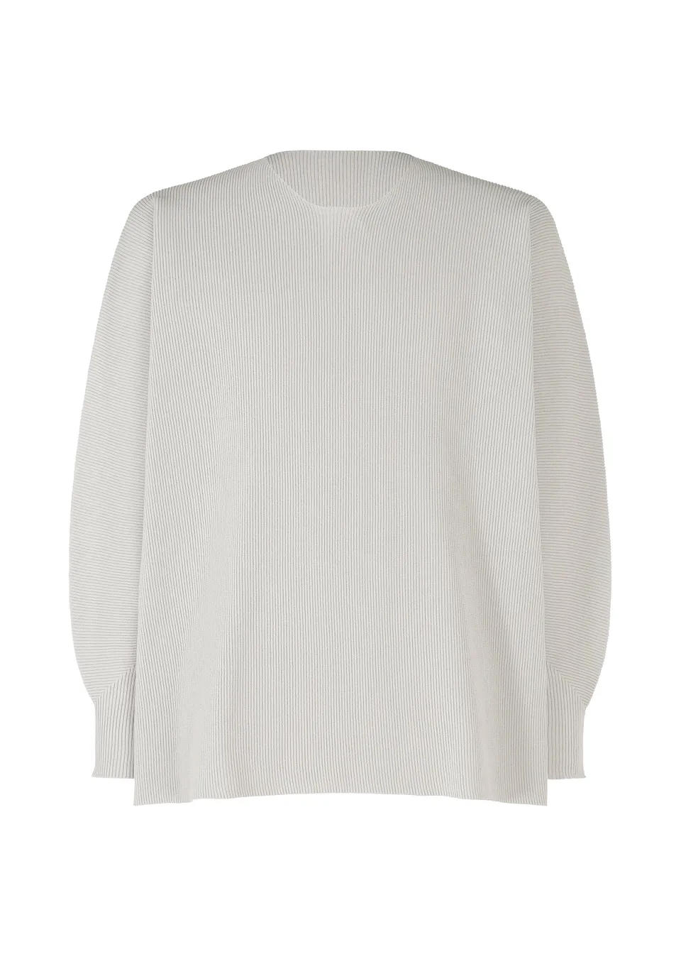 Issey Miyake Basic Knit triko světle šedá dlouhý rukáv
