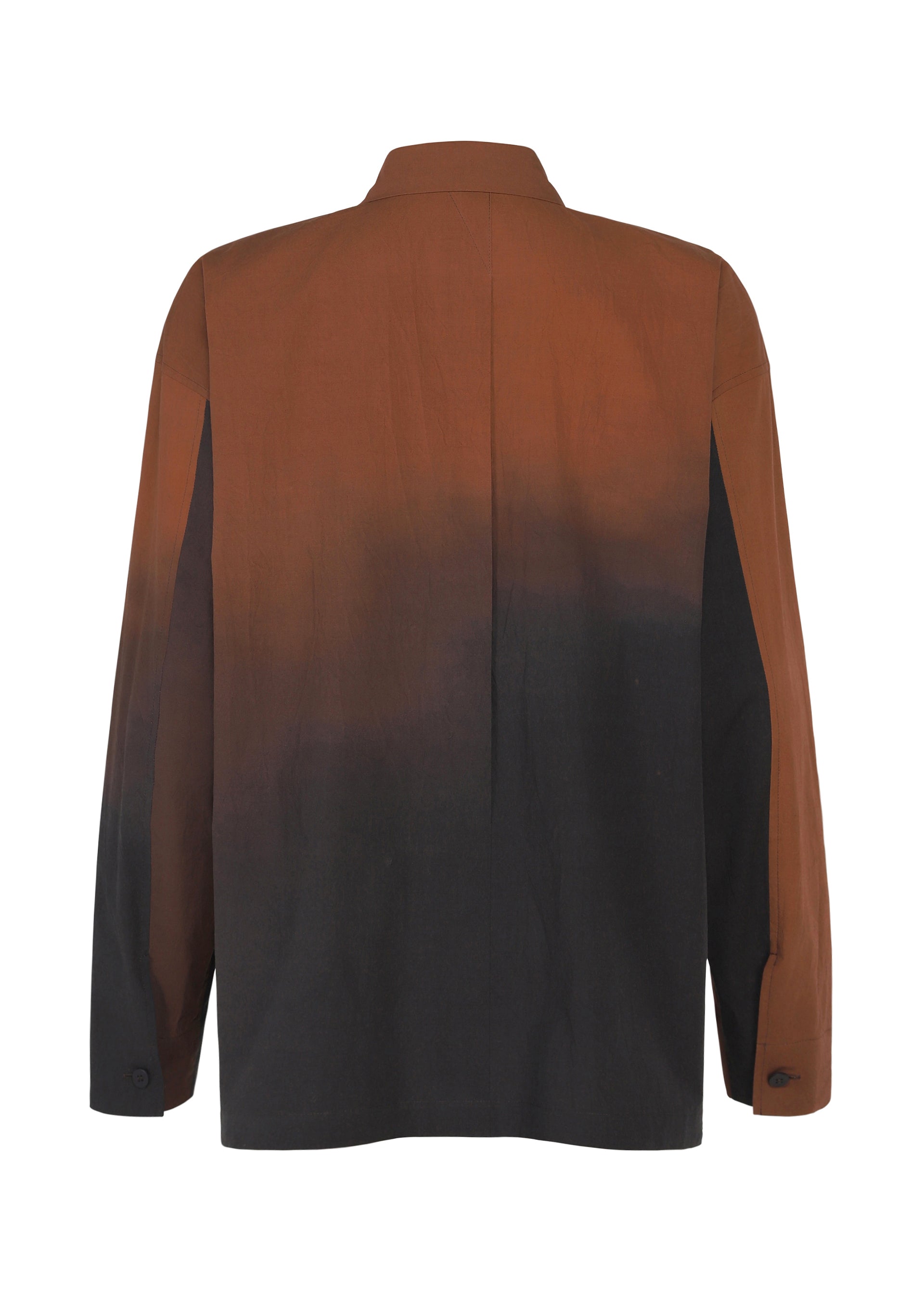 Issey Miyake DAWN SHIRT košile hnědá s potiskem