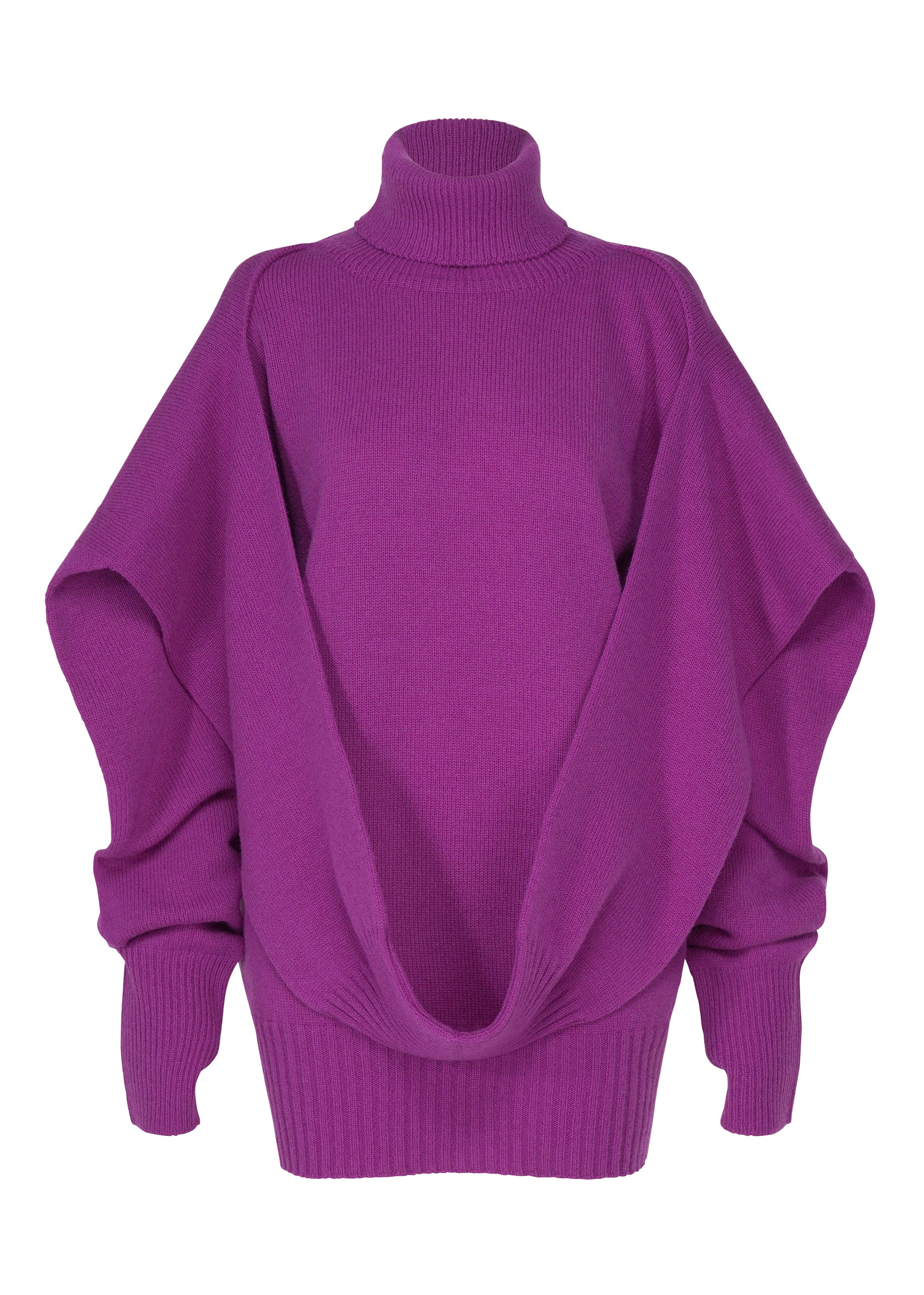 Issey Miyake O Knit rolák smetanový vlněný vel. 2