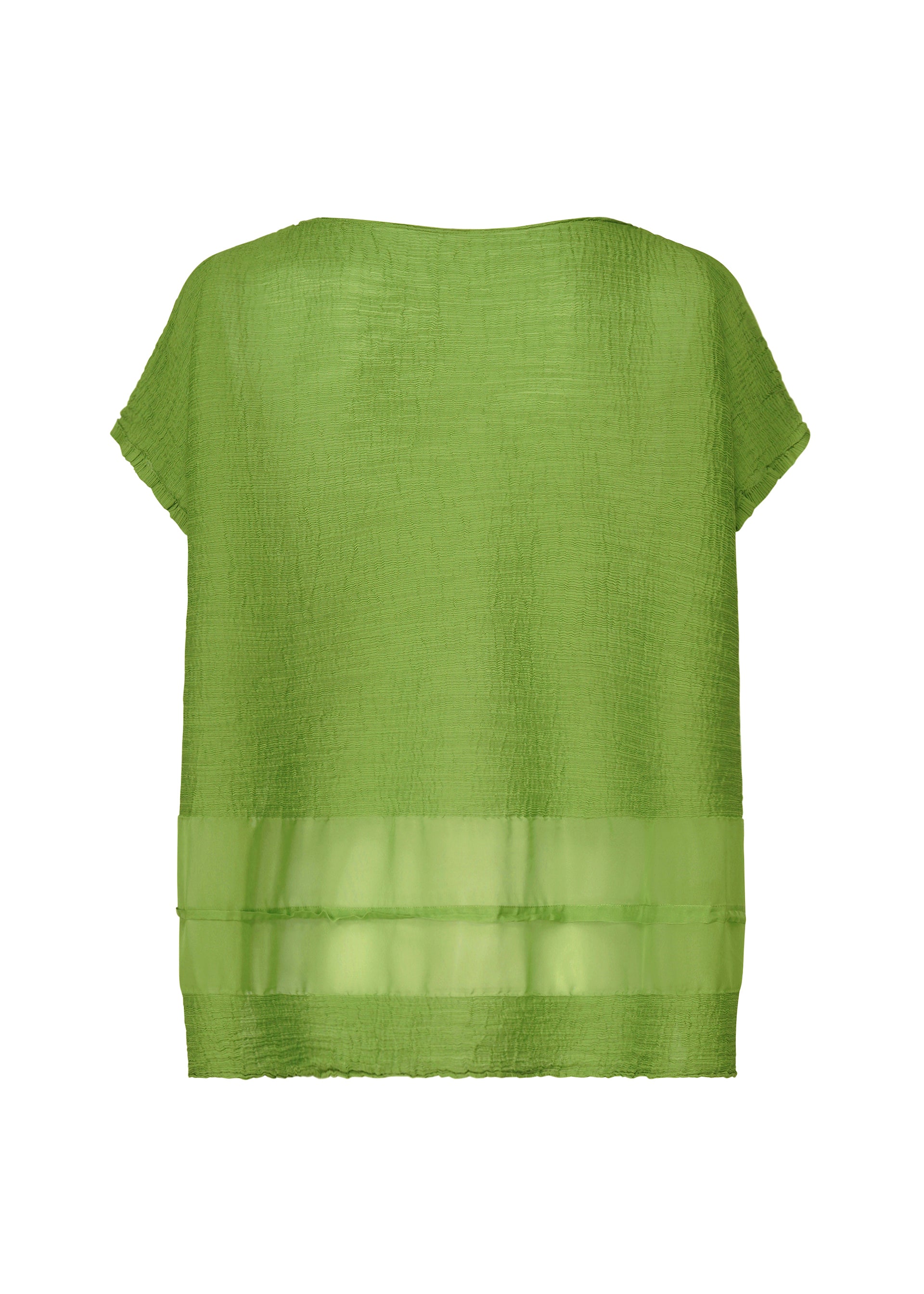 Issey Miyake Sheer Crepe top černá poloprůhledný krep