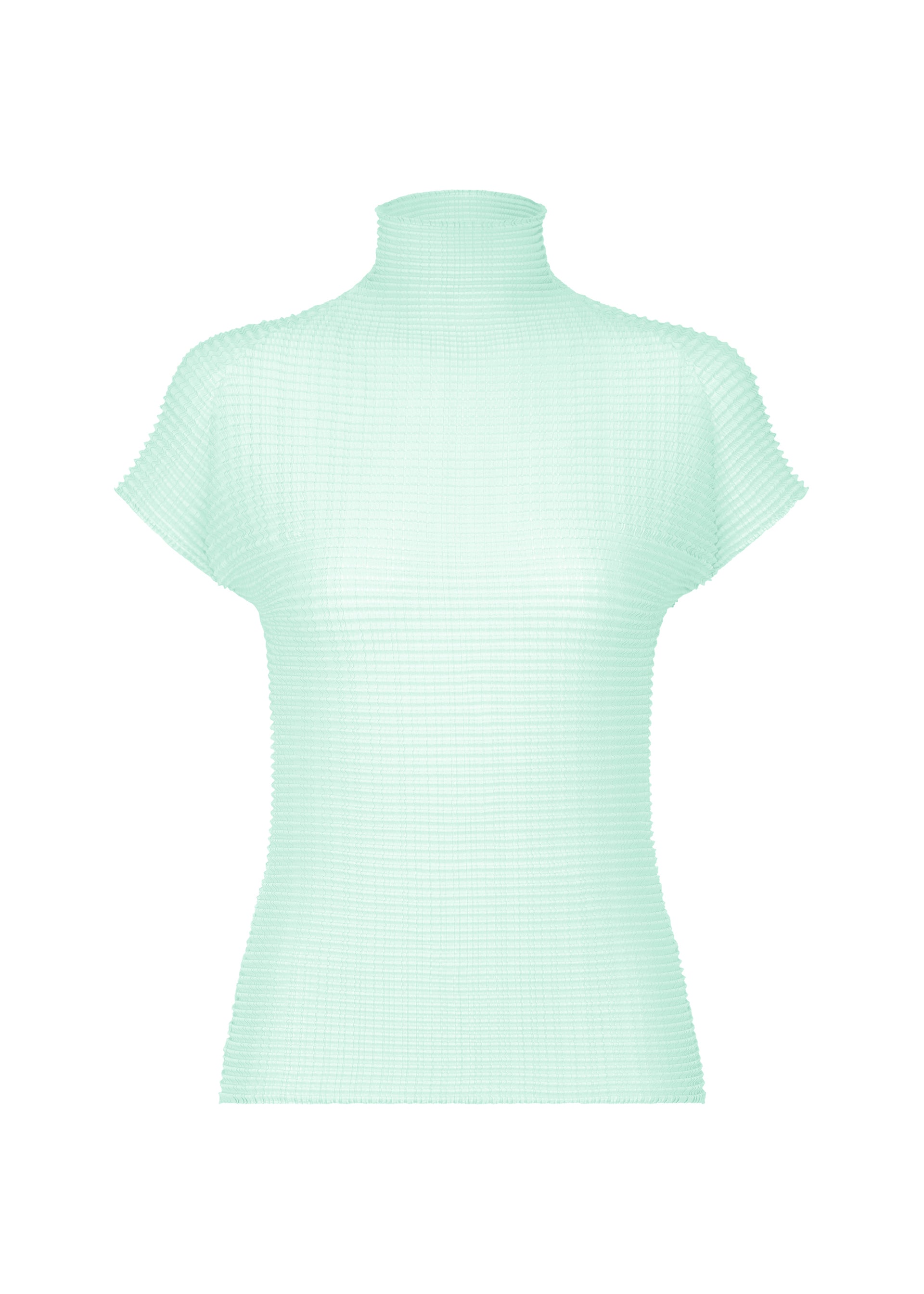 Issey Miyake Wooly Pleats-68 top zelená plisovaný