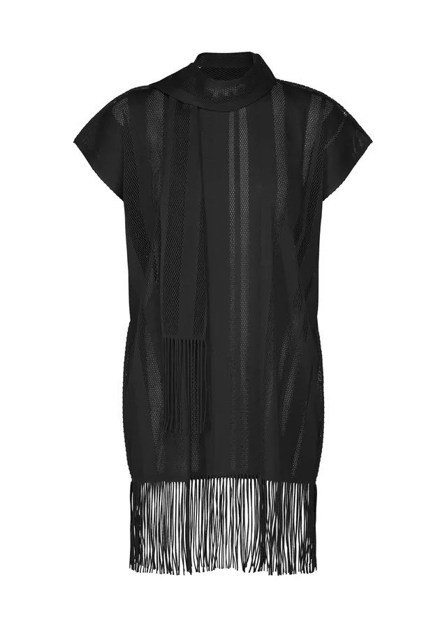 Issey Miyake A-POC Lace tunika černá se štolou
