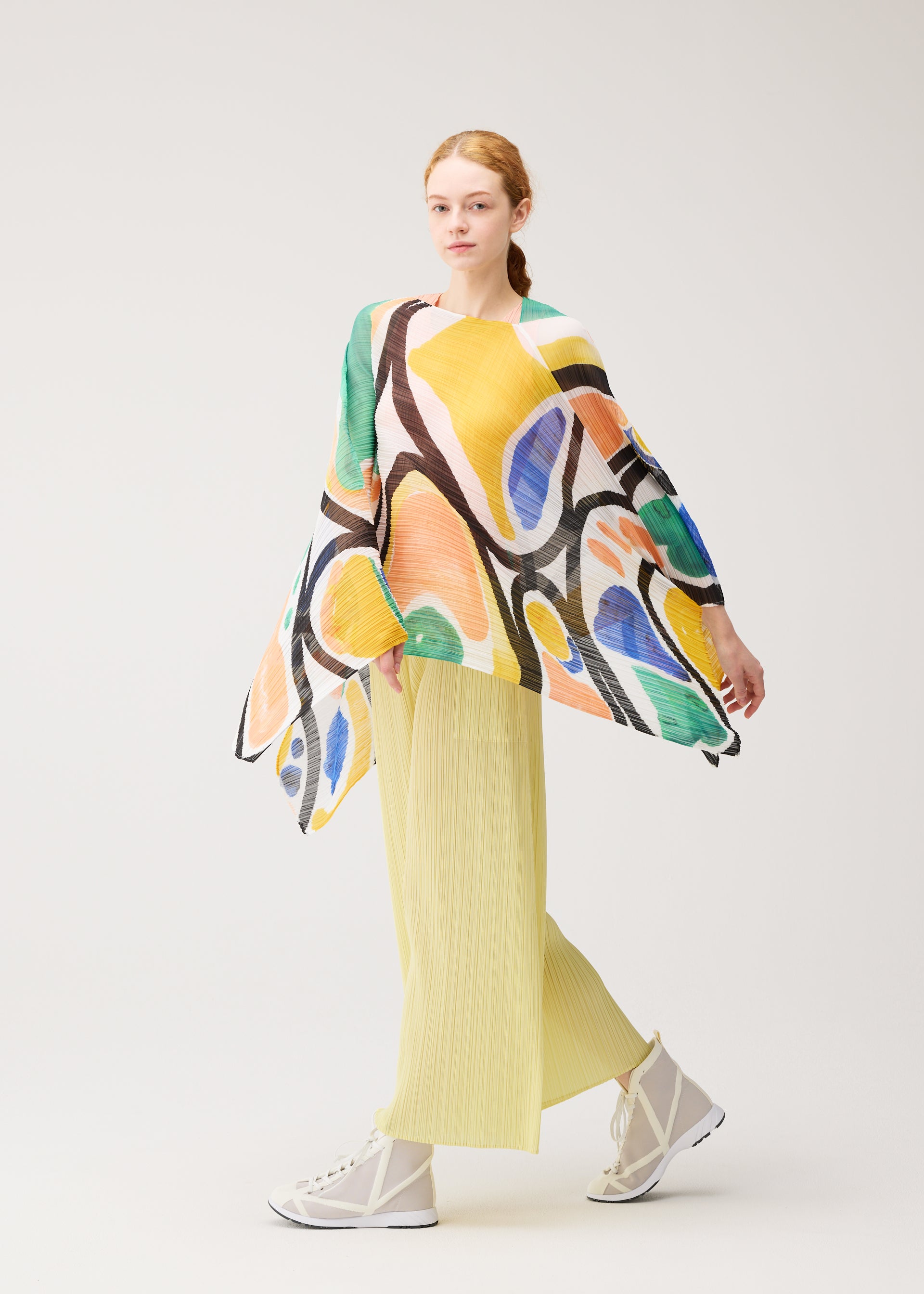 Issey Miyake Pleats Please Roll Madame-T štola light blue