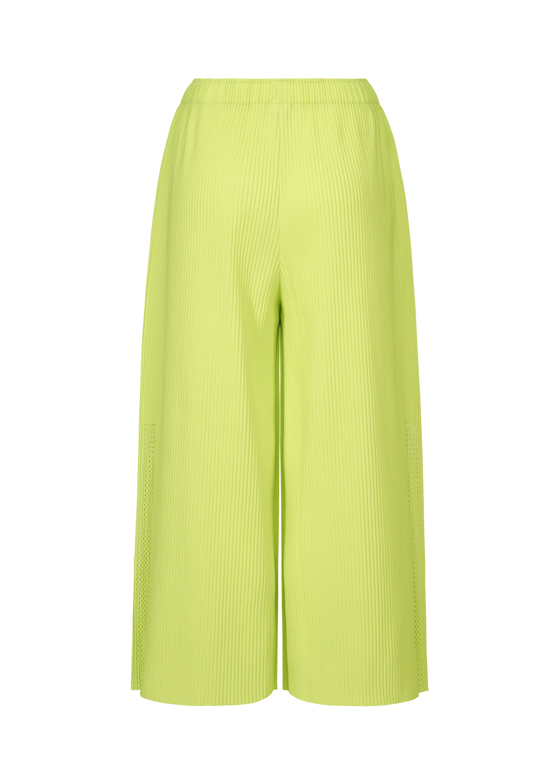 Issey Miyake Mesh Pleats široké kalhoty černé síťované
