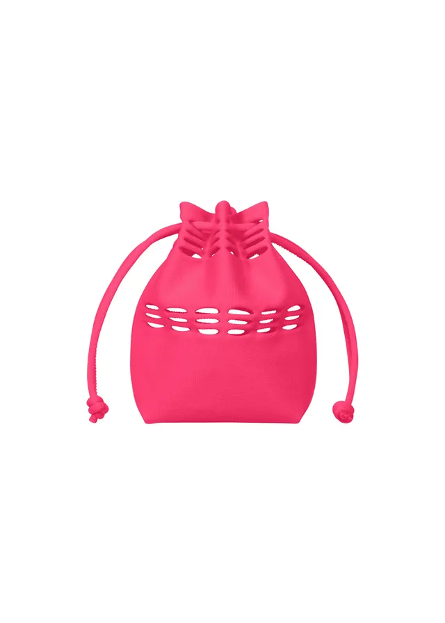 Issey Miyake Mokko Pocket kabelka sytě růžová pletená