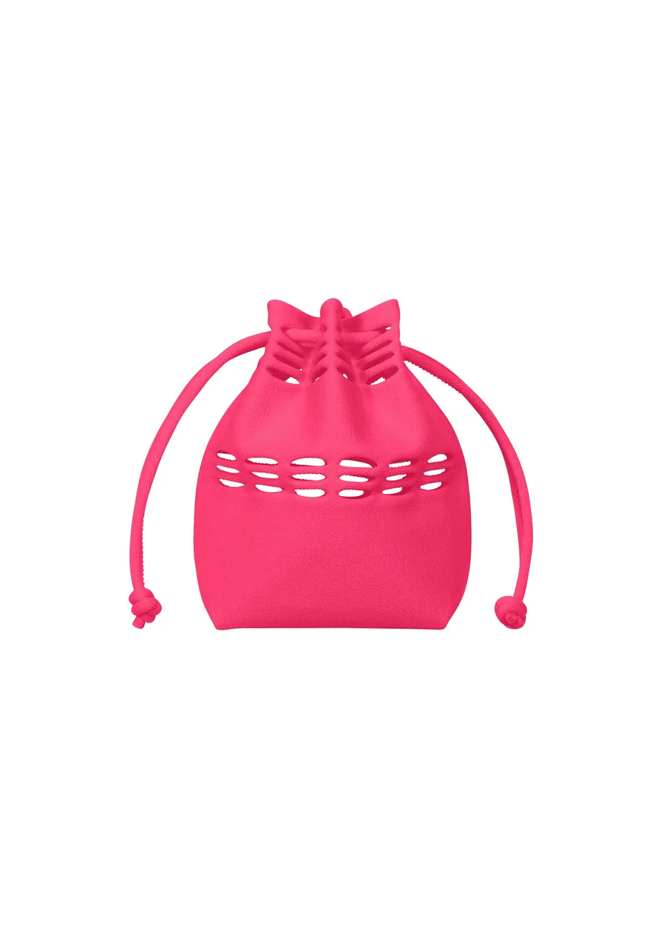 Issey Miyake Mokko Pocket kabelka sytě růžová pletená