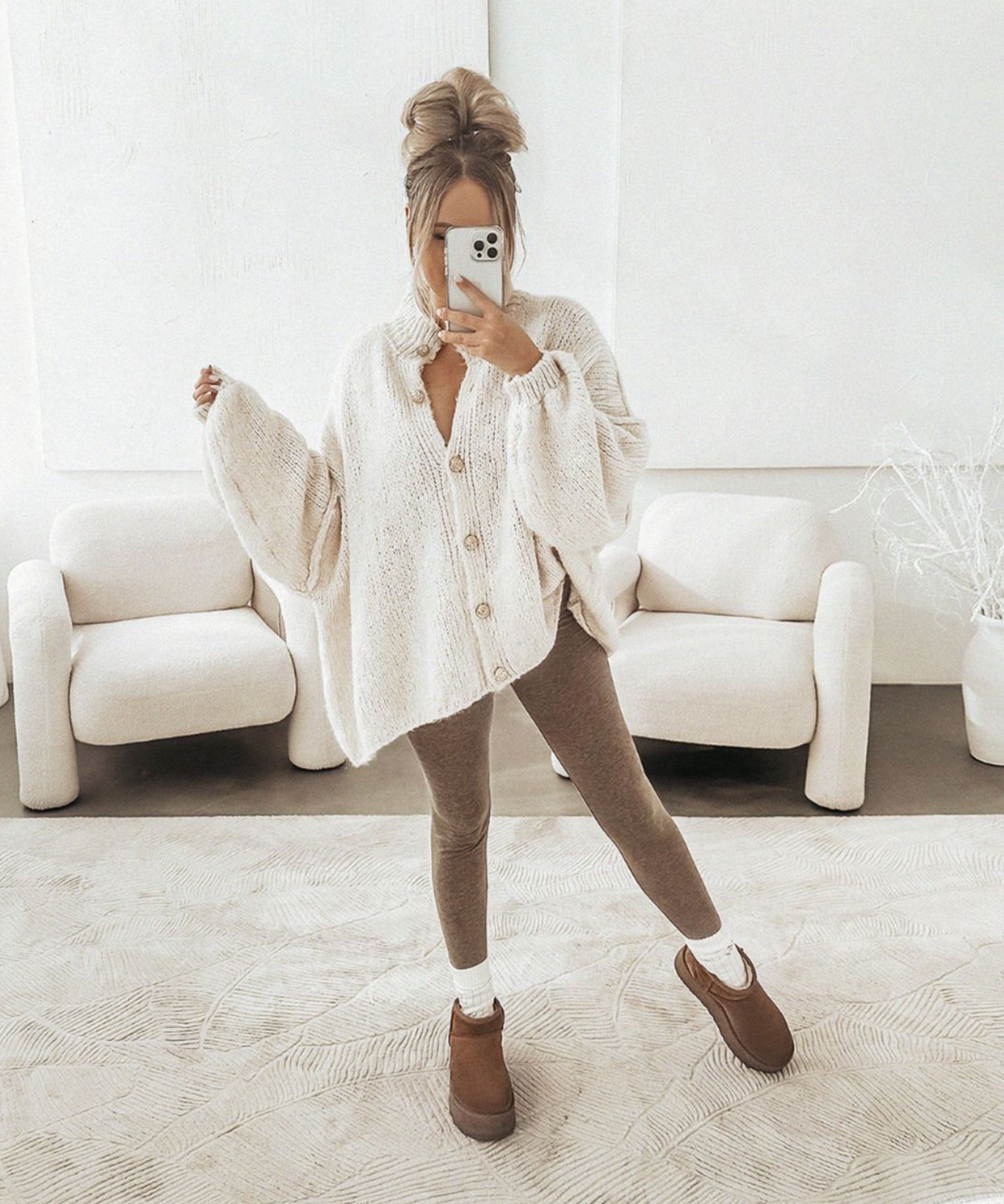 Norielle béžový oversize cardigan na knoflíky
