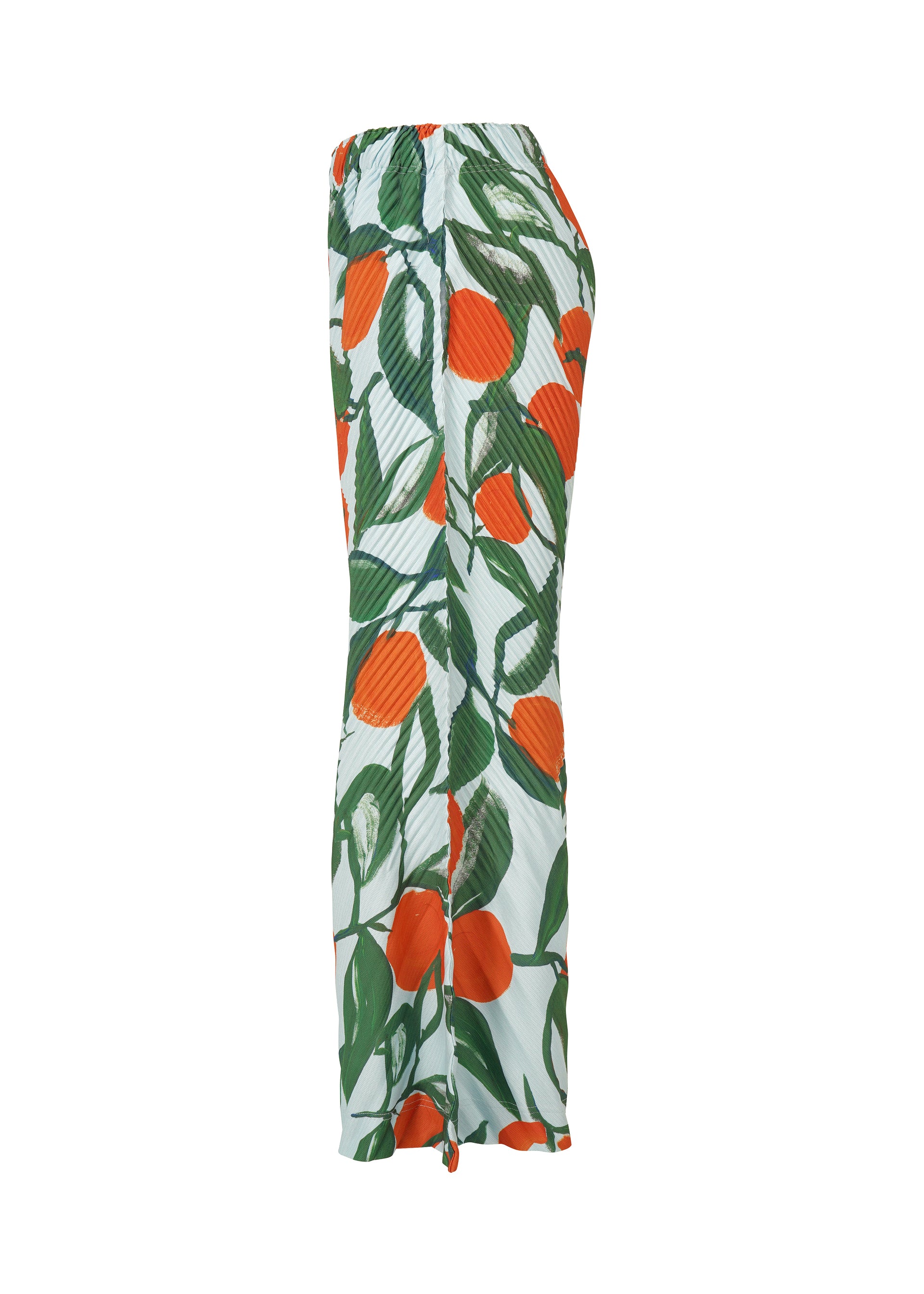 Issey Miyake Homme Plissé Fruits & Vegetables kalhoty šedá potisk