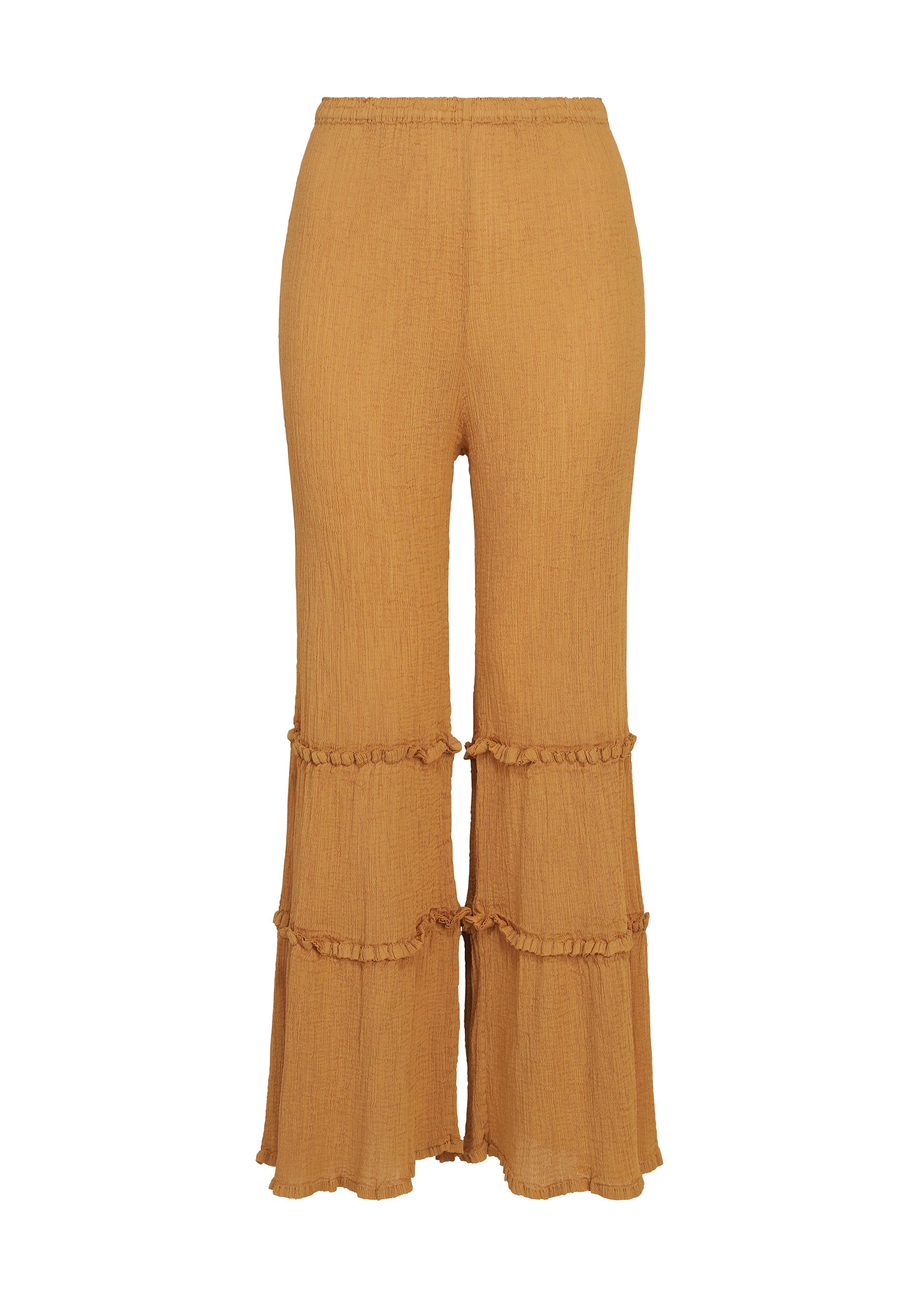 Issey Miyake Flare See-Through Crepe kalhoty charcoal